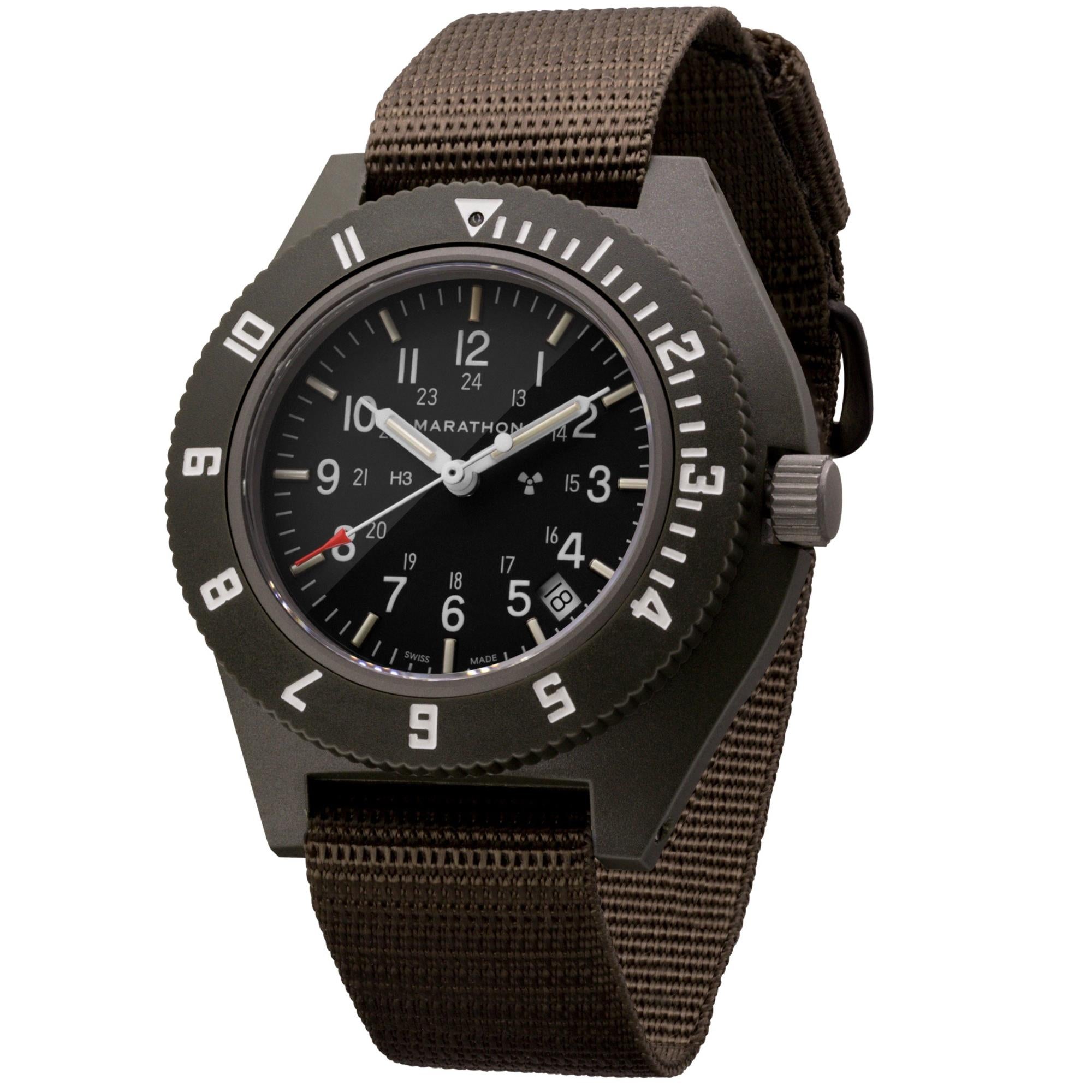 Marathon Navigator 41mm Black Dial Nylon Mens Quartz Watch WW194013SG-0102
