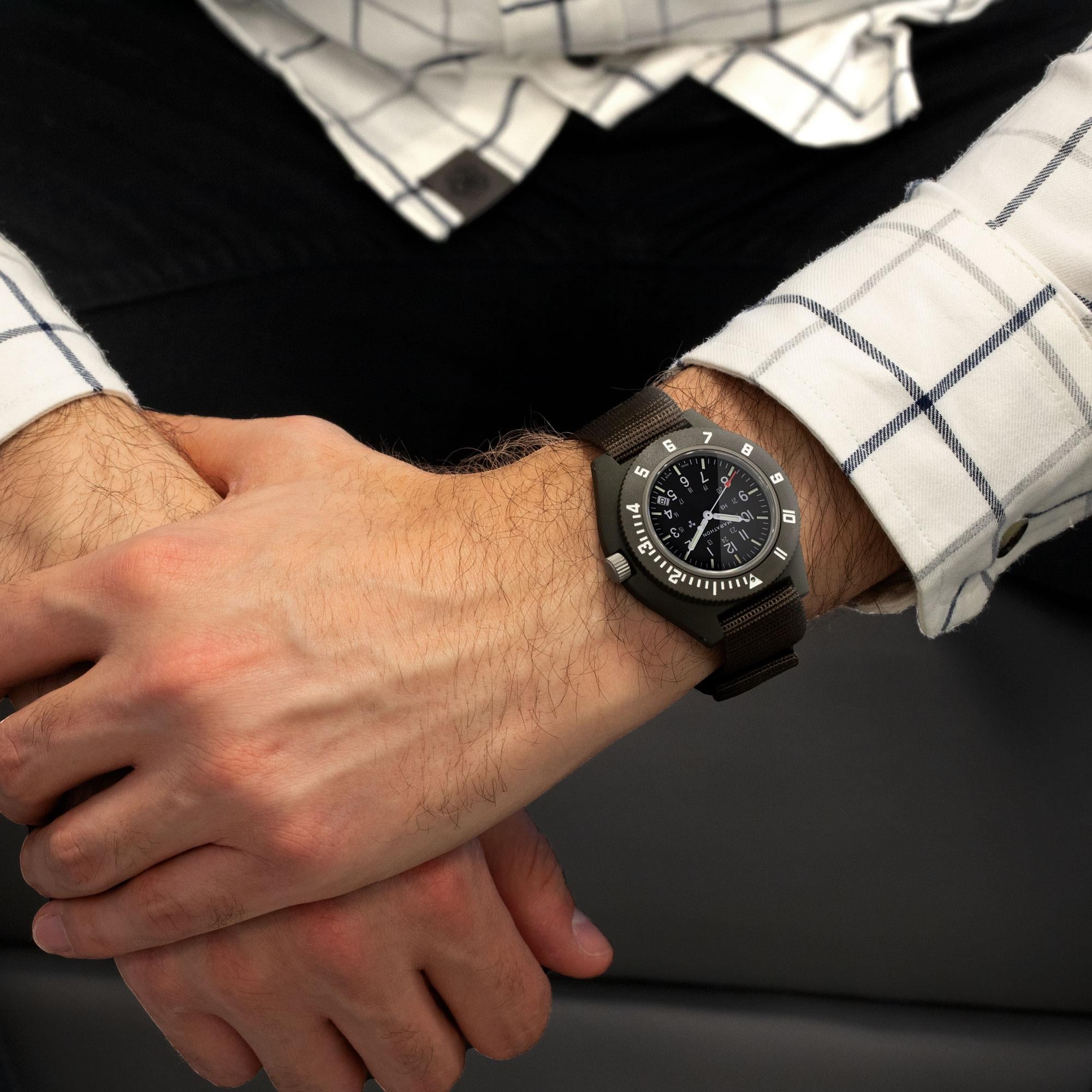 Marathon Navigator 41mm Black Dial Nylon Mens Quartz Watch WW194013SG-0102