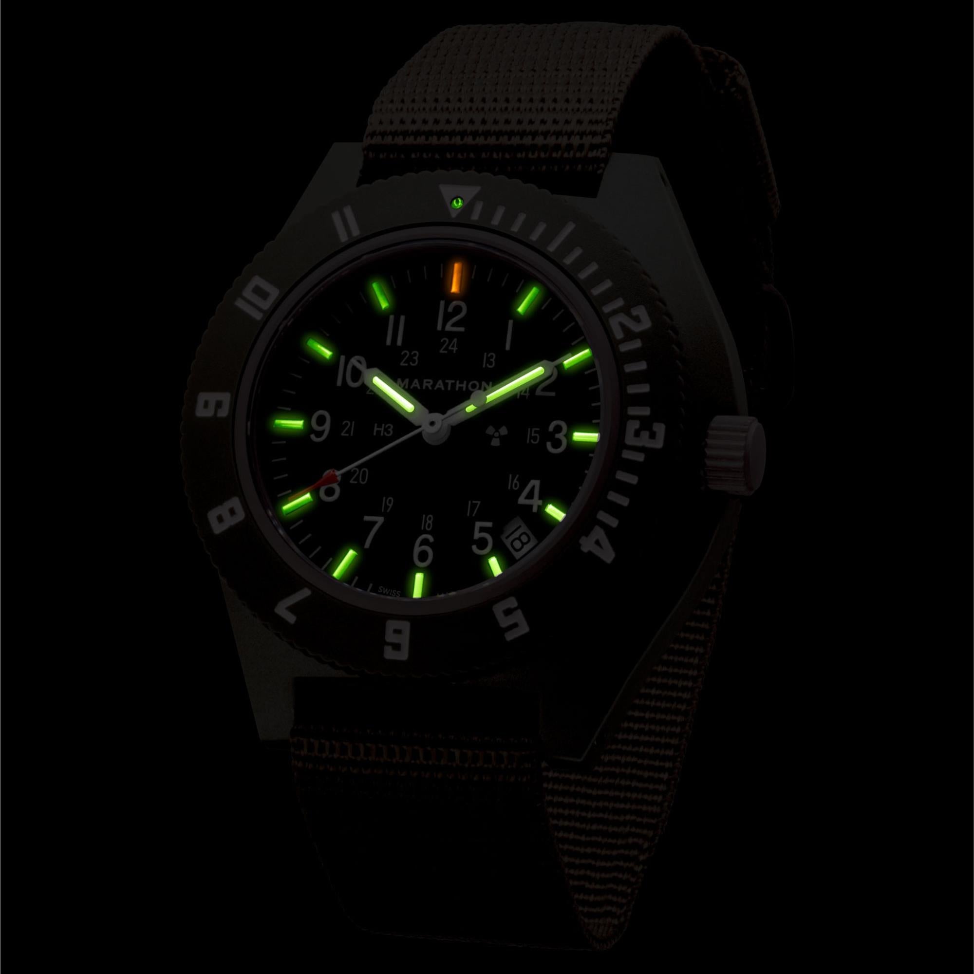 Marathon Navigator 41mm Black Dial Nylon Mens Quartz Watch WW194013SG-0102