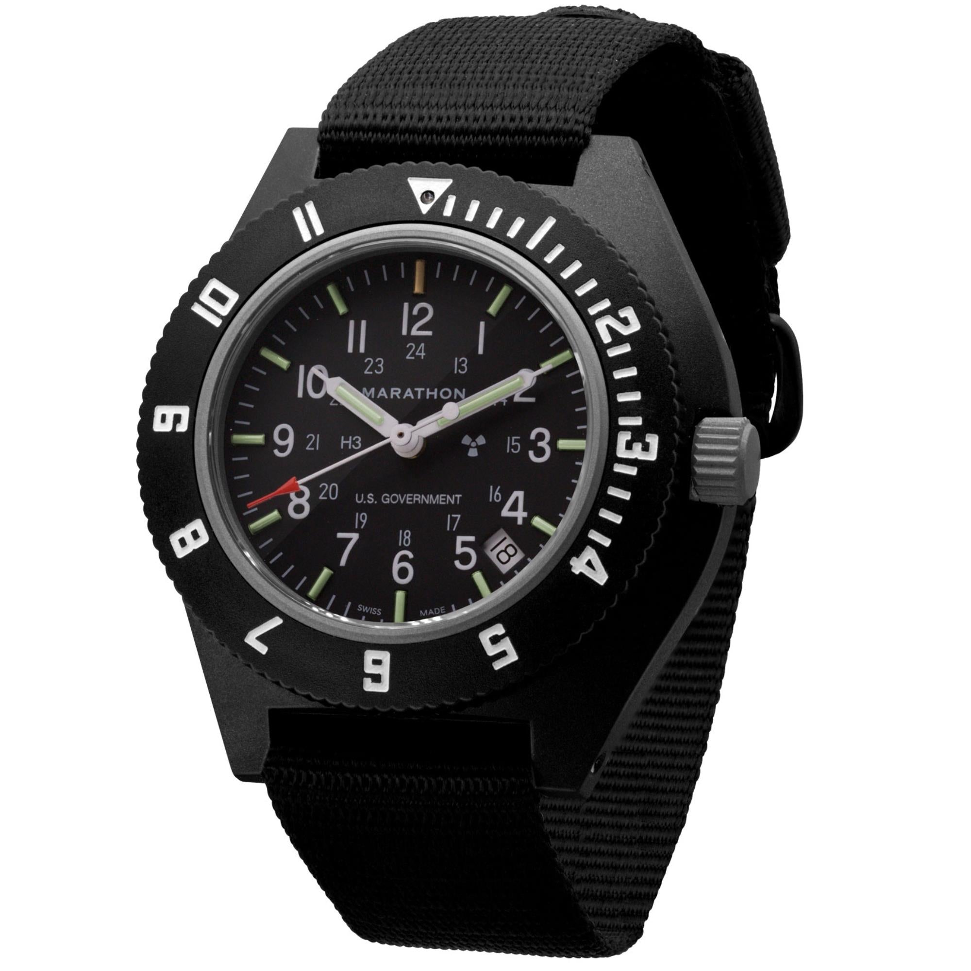 Marathon Navigator U.S. Government  41mm Black Dial Nylon Mens Quartz Watch WW194013BK-0001