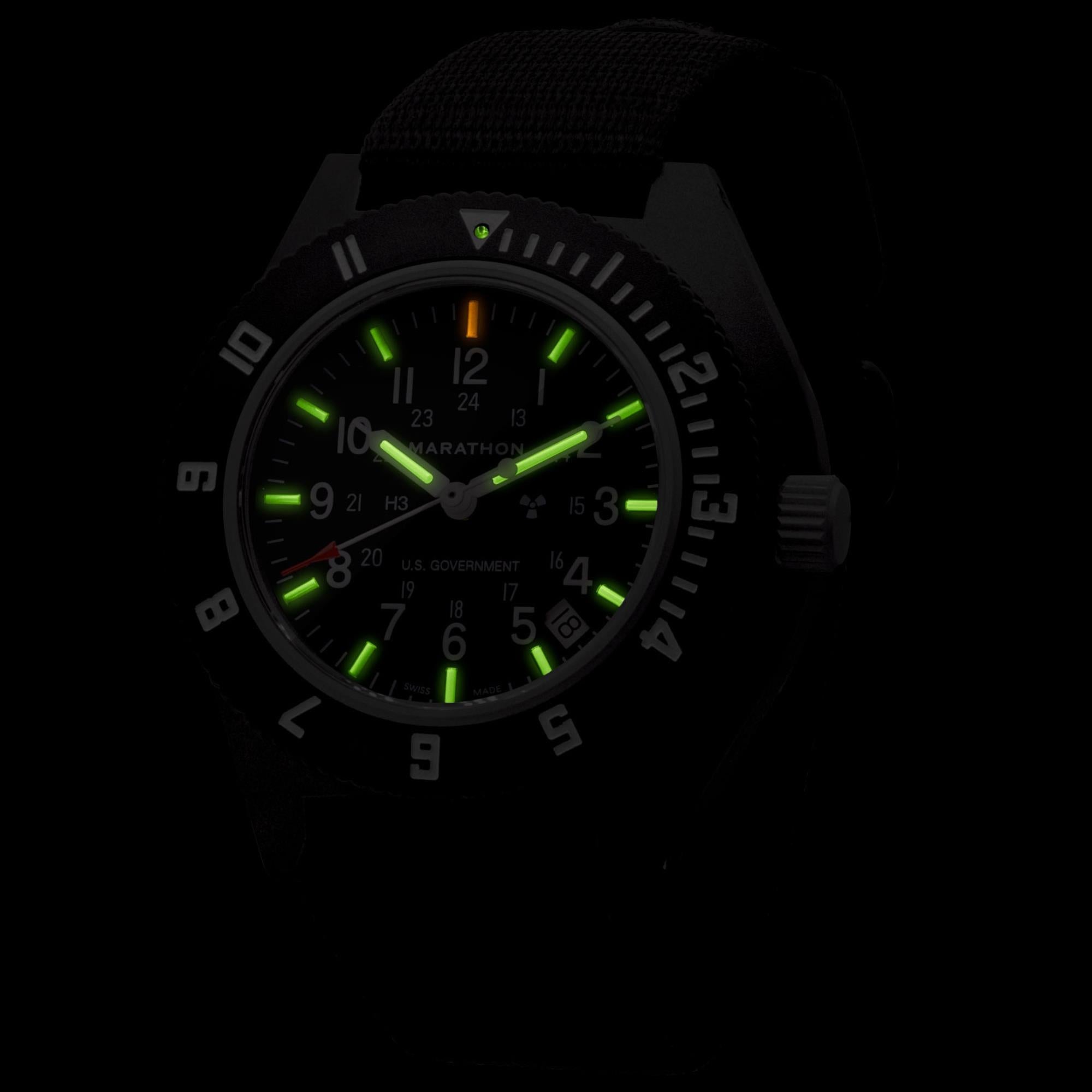 Marathon Navigator U.S. Government  41mm Black Dial Nylon Mens Quartz Watch WW194013BK-0001