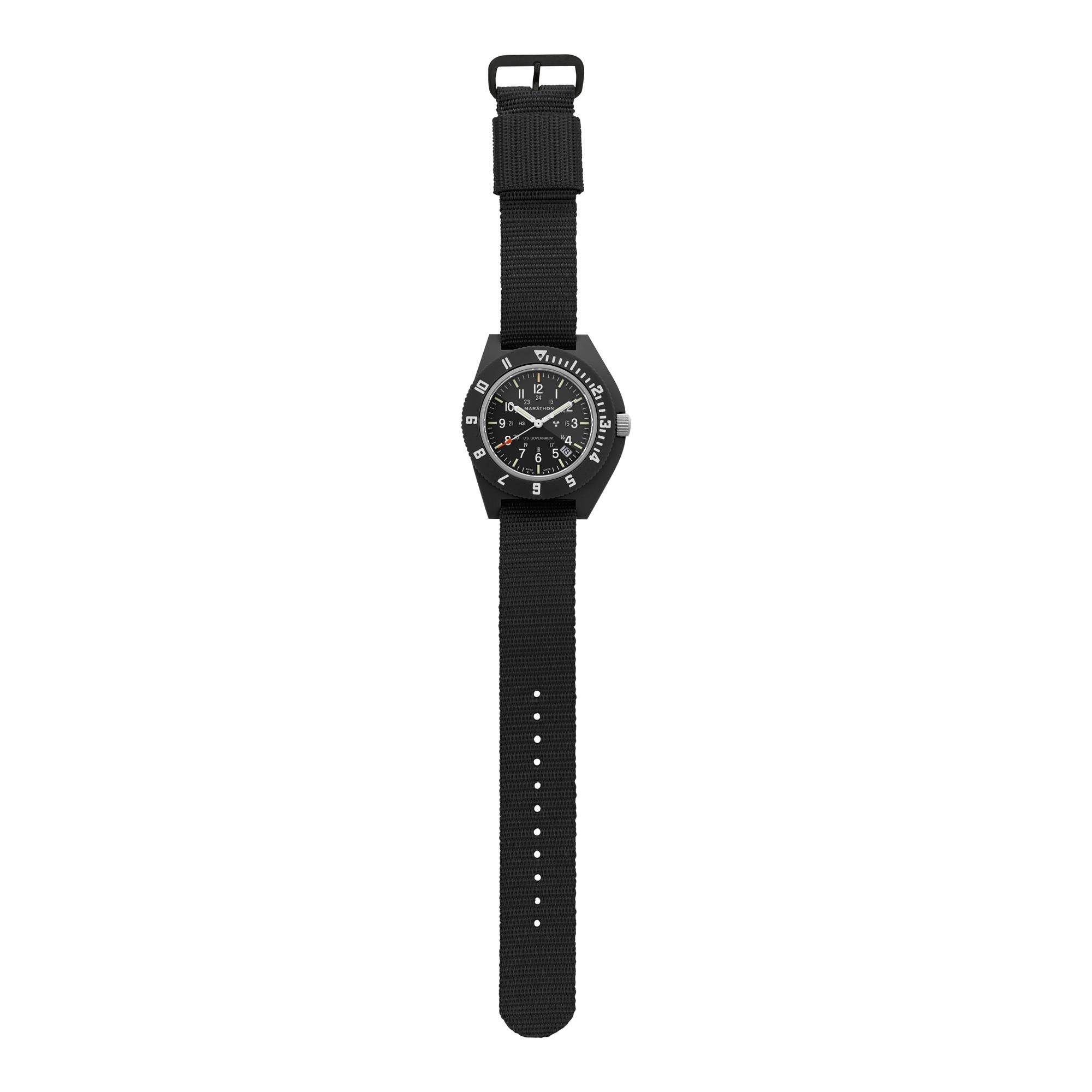 Marathon Navigator U.S. Government  41mm Black Dial Nylon Mens Quartz Watch WW194013BK-0001