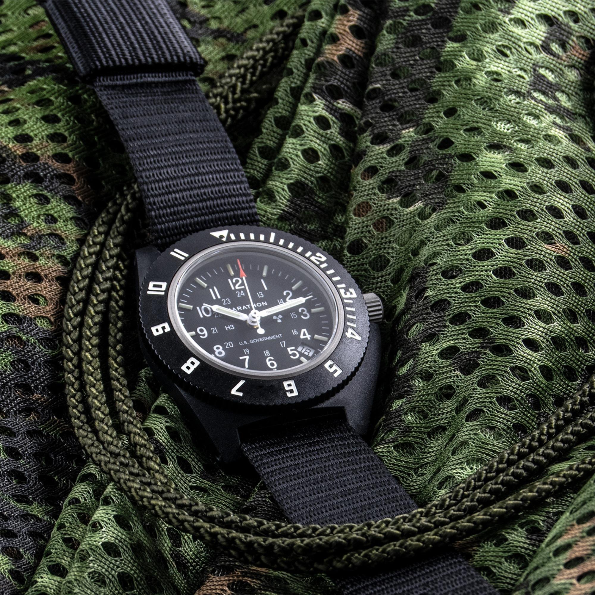 Marathon Navigator U.S. Government  41mm Black Dial Nylon Mens Quartz Watch WW194013BK-0001