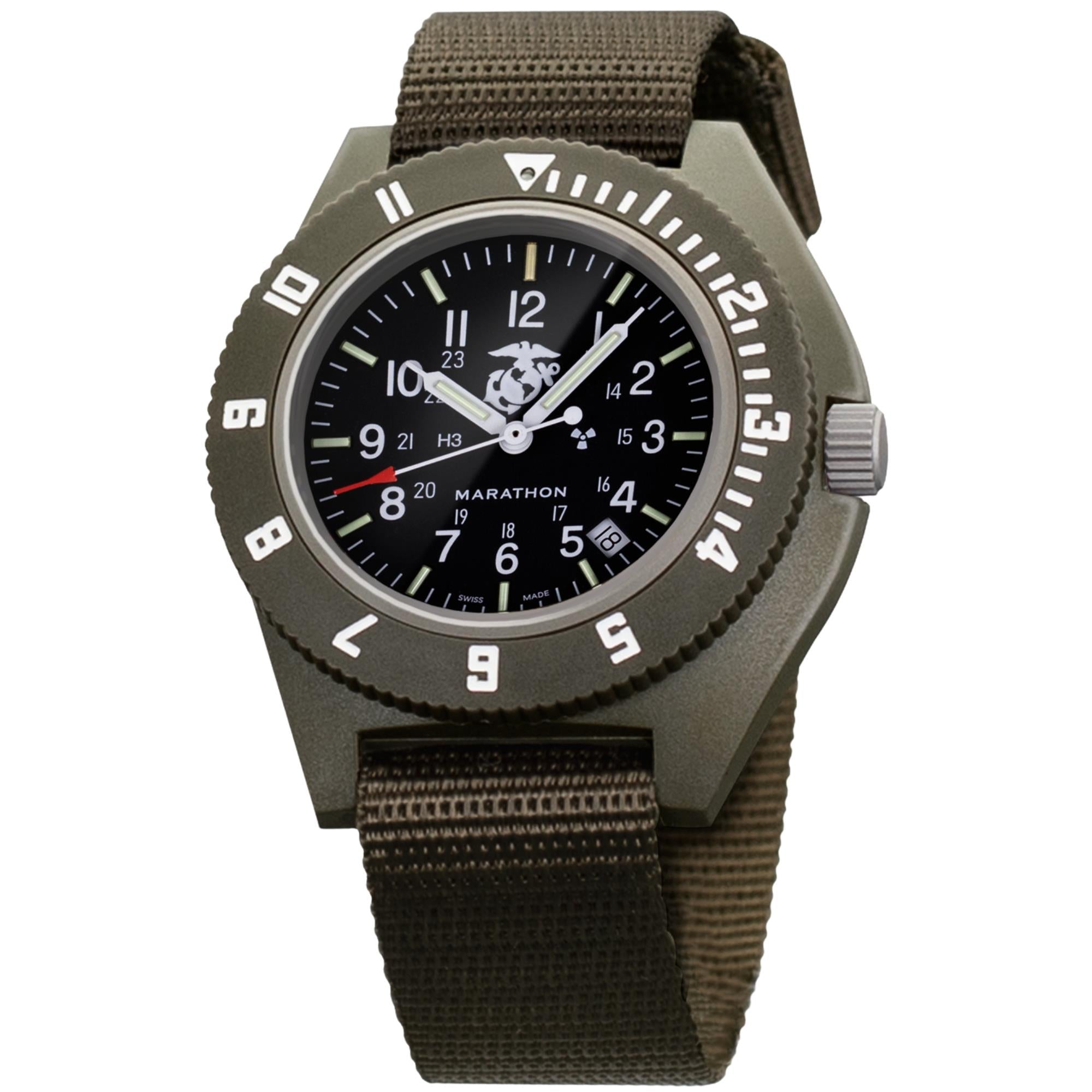 Marathon Navigator 41mm Black Dial Nylon Mens Quartz Watch WW194013SG-0202