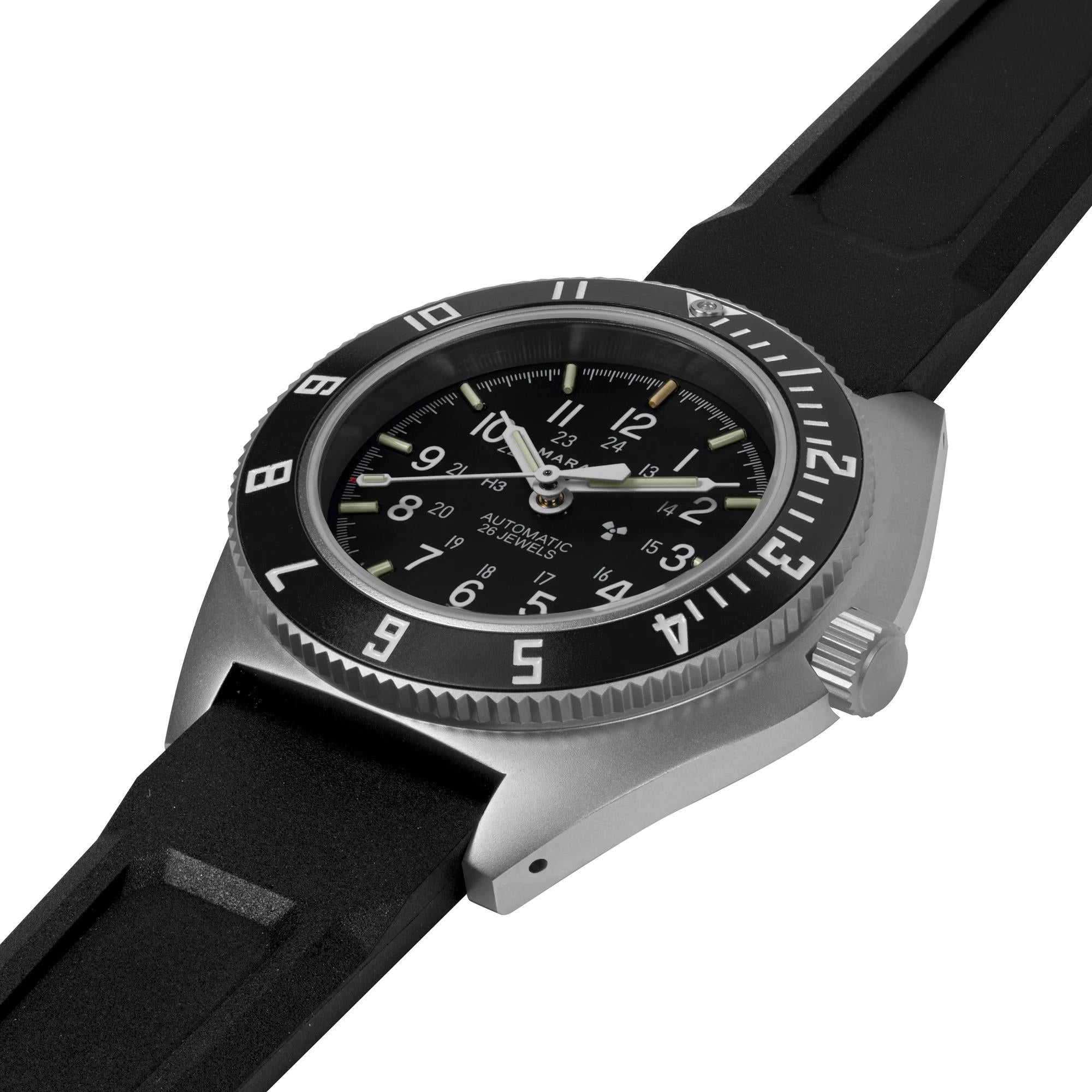 Marathon Navigator SSNAV-D 41mm Black Dial Rubber Mens Automatic Watch WW194030SS-0130