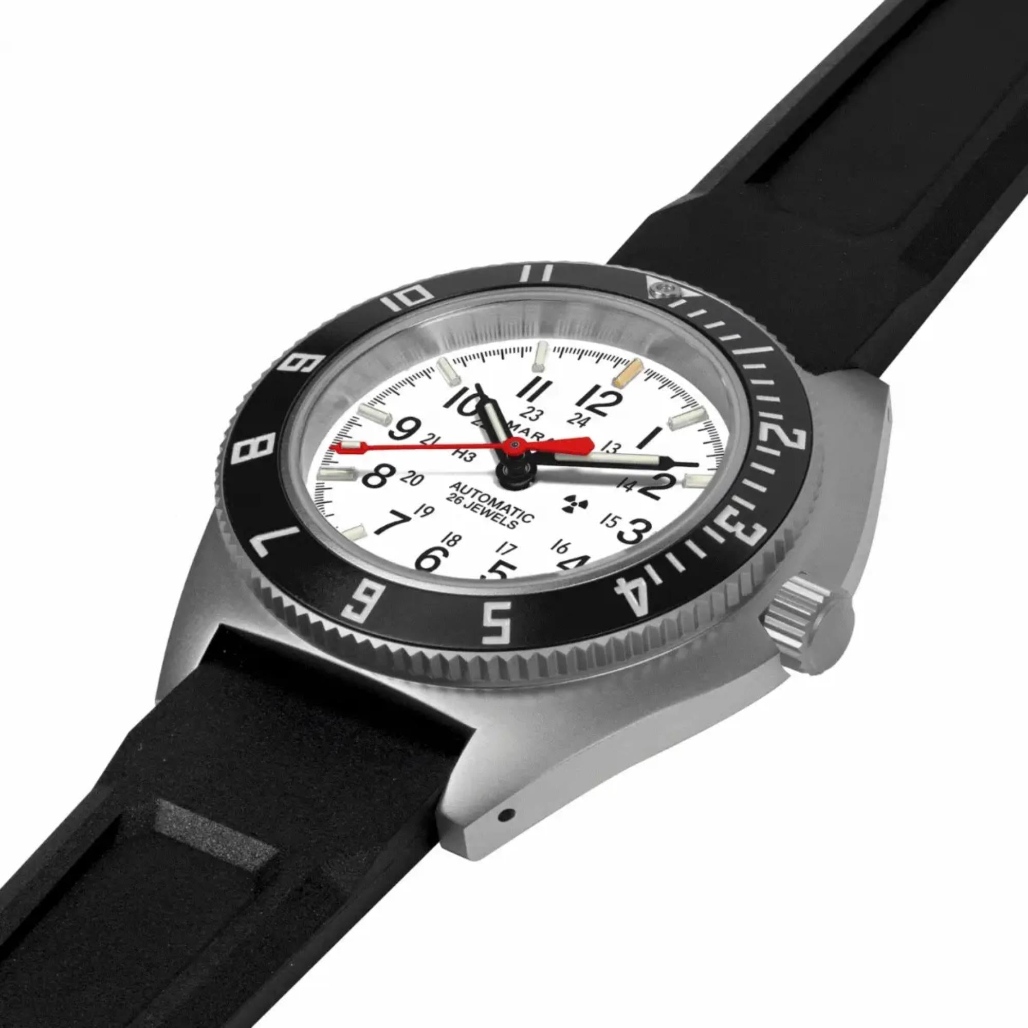Marathon Navigator Arctic SSNAV-D 41mm White Dial 3-Piece Rubber Mens Automatic Watch WW194030SS-0530