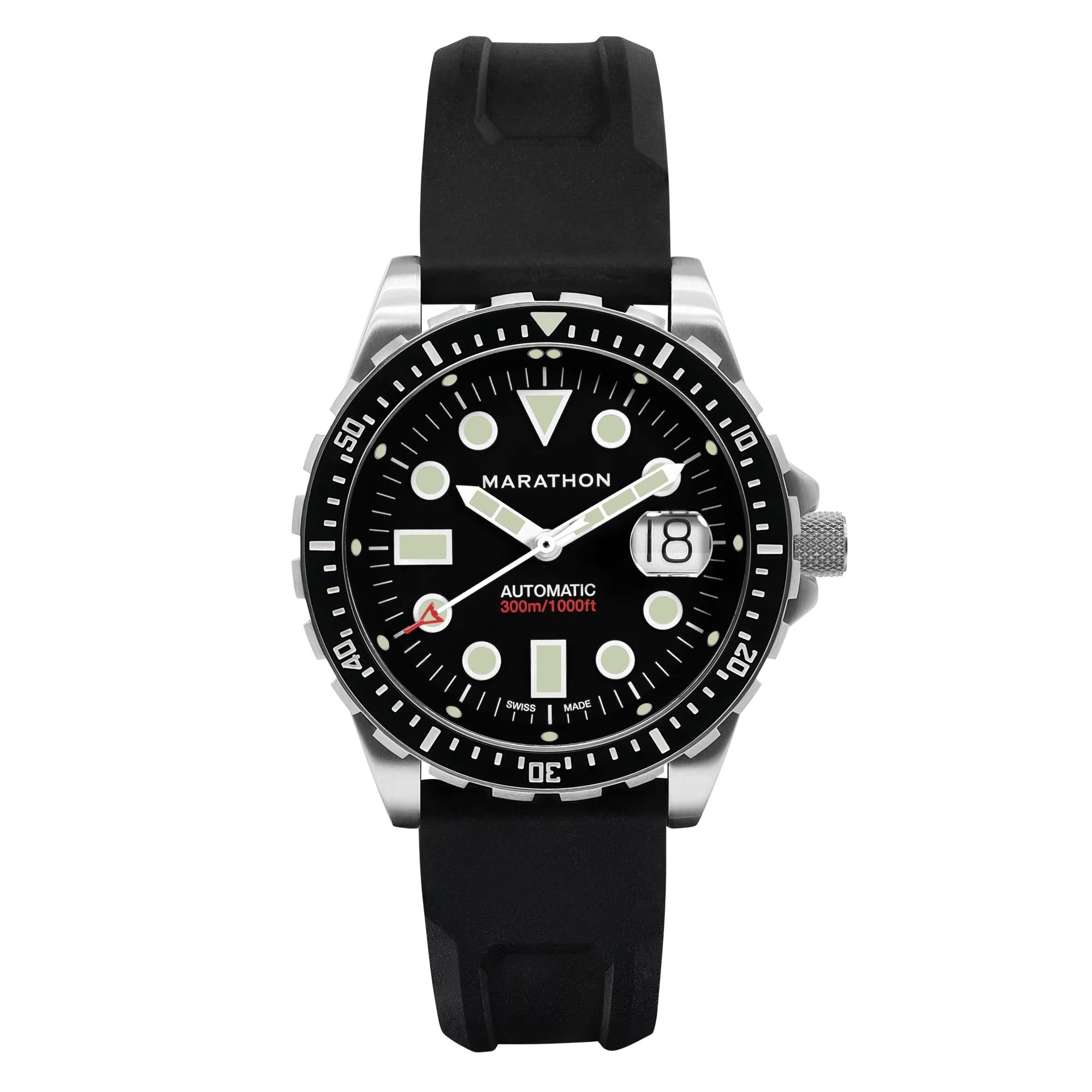 Marathon OSAR-D Original 46mm 46mm Black Dial 3-Piece Rubber Mens Automatic Watch WW194037SS-2030