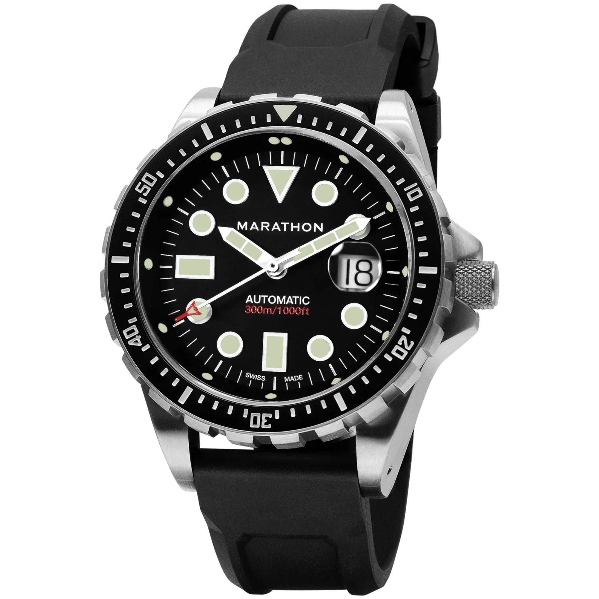 Marathon OSAR-D Original 46mm 46mm Black Dial 3-Piece Rubber Mens Automatic Watch WW194037SS-2030