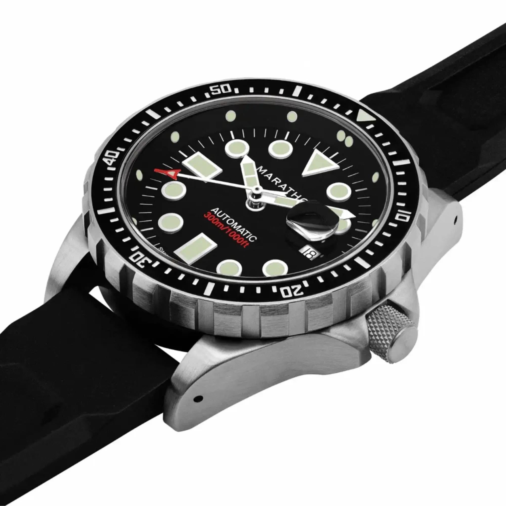 Marathon OSAR-D Original 46mm 46mm Black Dial 3-Piece Rubber Mens Automatic Watch WW194037SS-2030