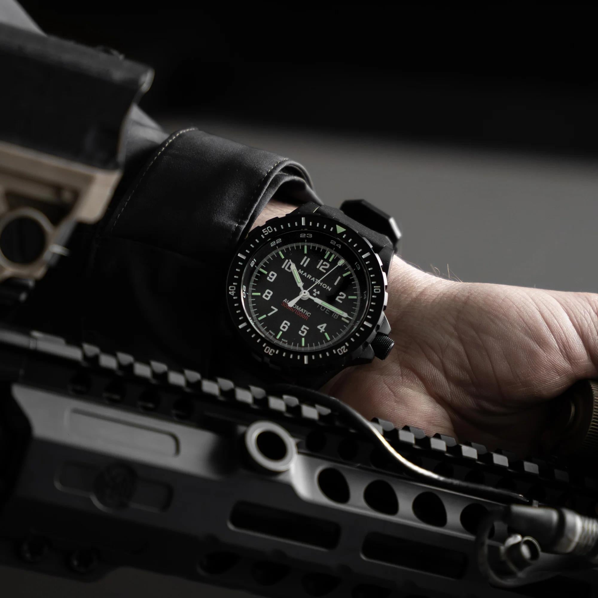 Marathon SAR Anthracite 46mm Black Dial Rubber Mens Automatic Watch WW194021BK-0130