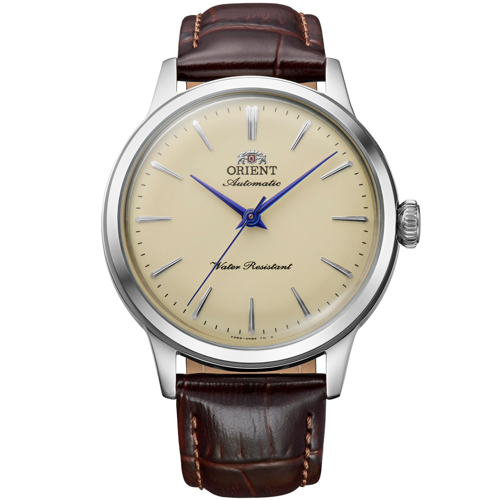 Orient Bambino 36mm 'No-Date' Ivory Dial Leather Automatic Watch RA-BB0104Y30B