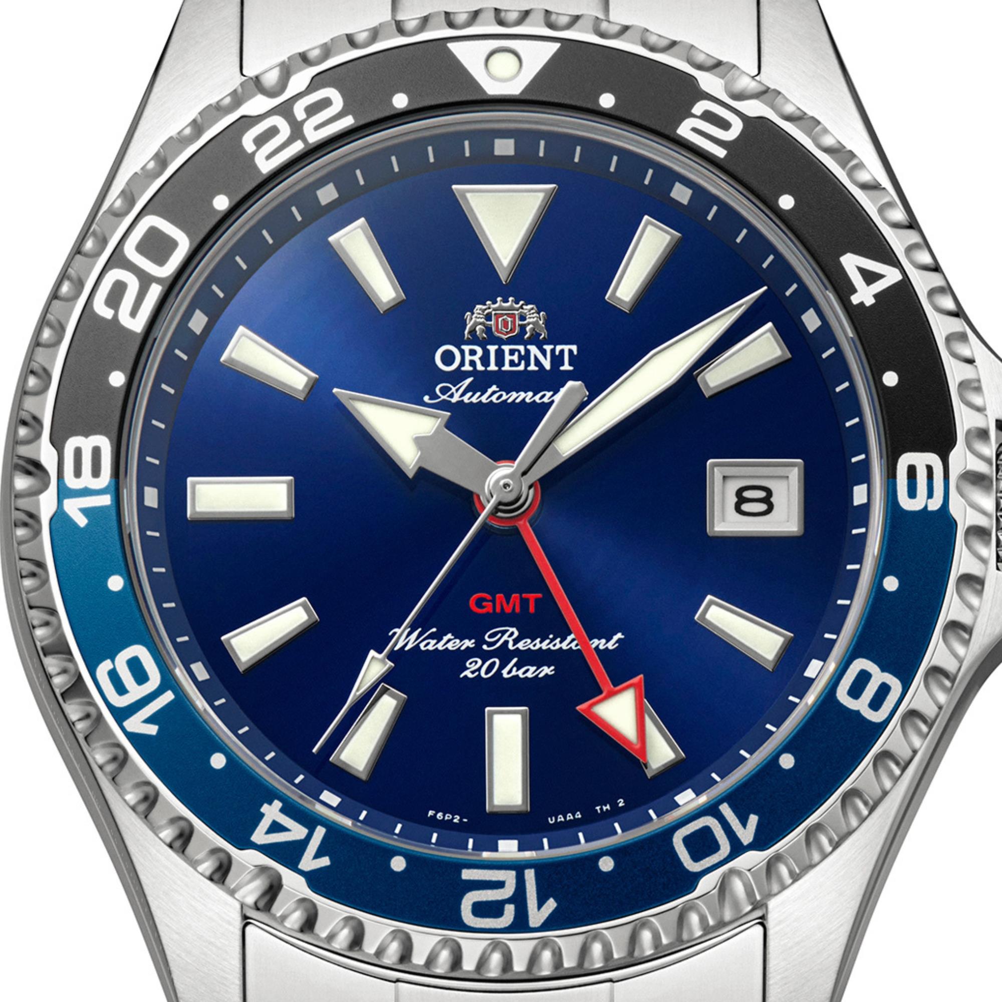 Orient Mako GMT 43mm Blue Dial Steel Mens Automatic Watch RA-BC0003L30B