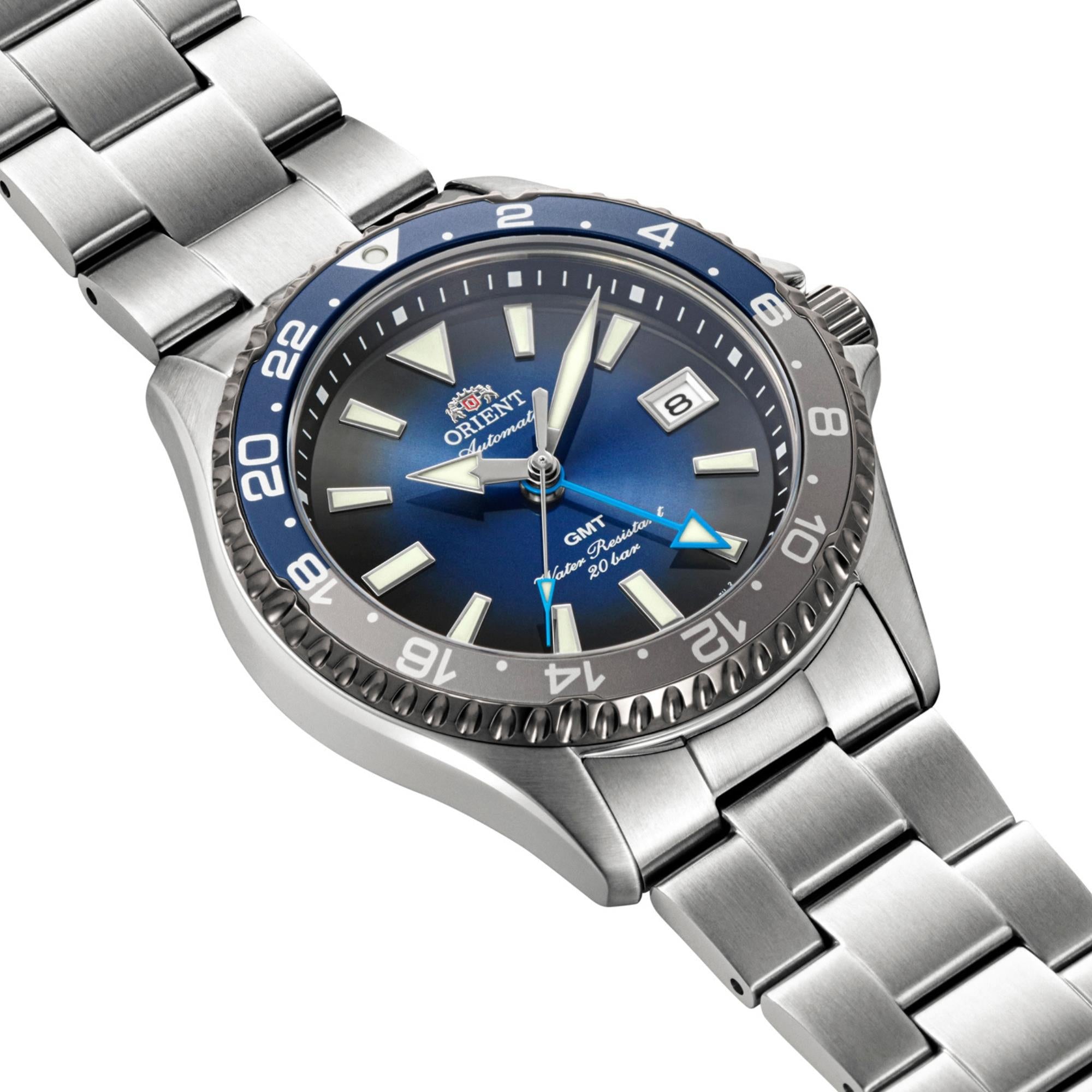 Orient Mako GMT 43mm Limited Edition Blue Dial Steel Mens Automatic Watch RA-BC0005L30B