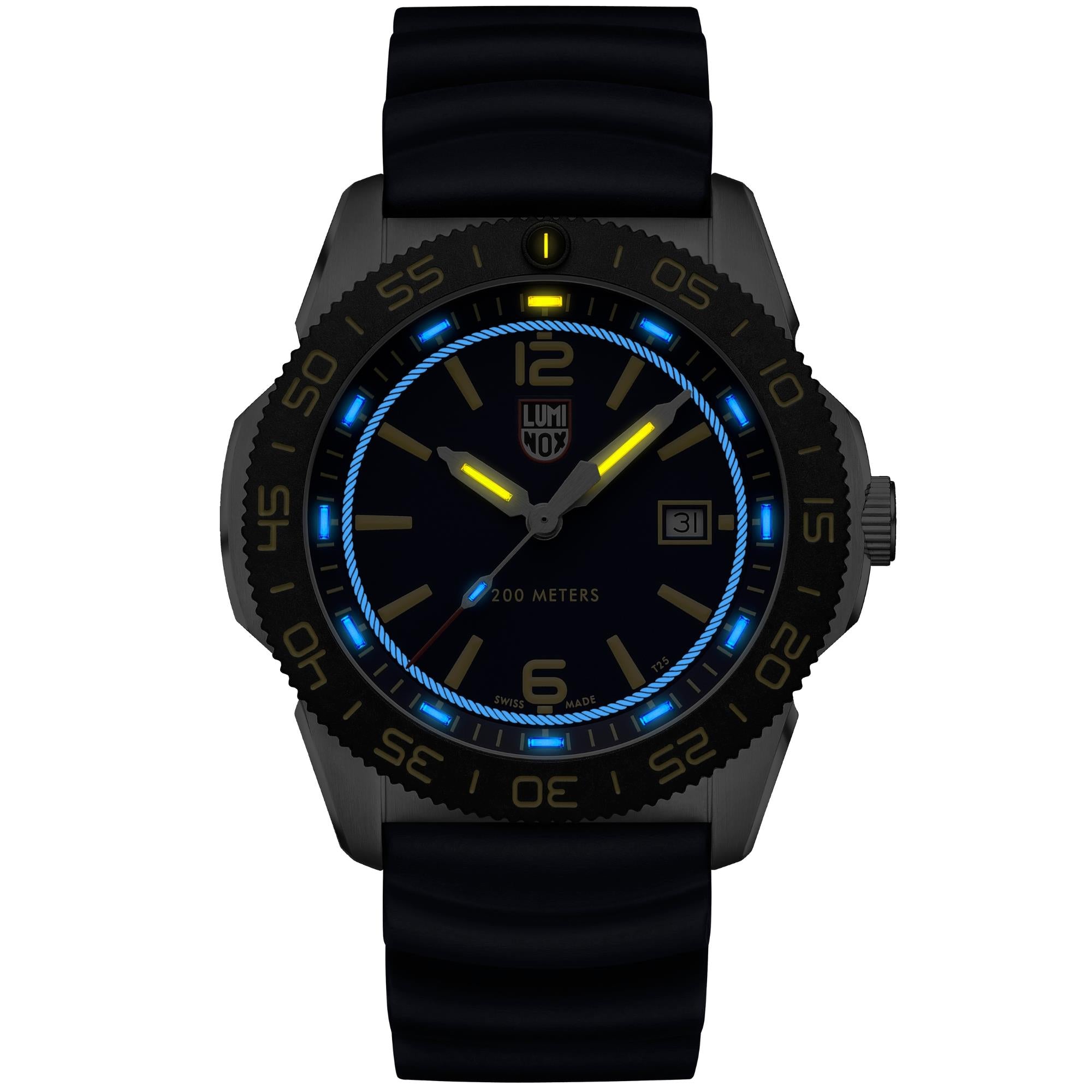 Luminox Pacific Diver FORCE BLUE 3120 Series 44mm Blue Dial Rubber Mens Quartz Watch XS.3125.FB