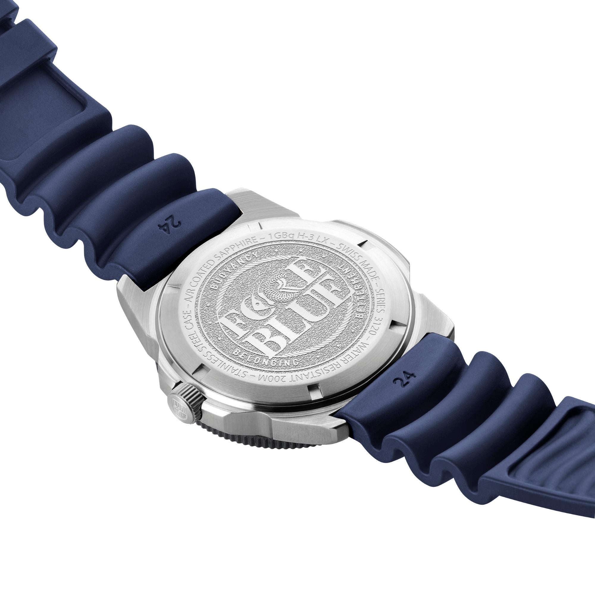 Luminox Pacific Diver FORCE BLUE 3120 Series 44mm Blue Dial Rubber Mens Quartz Watch XS.3125.FB