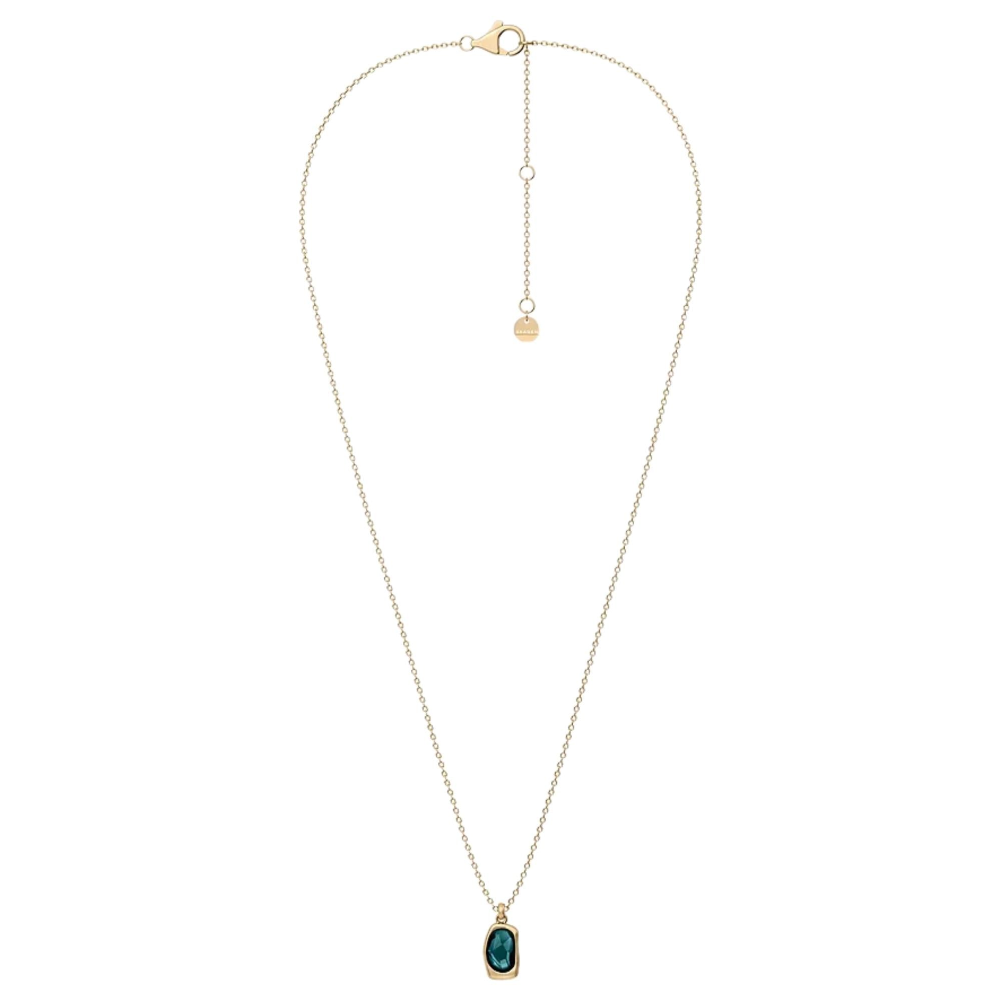 Skagen Sofie Sea Glass Gold Ladies Pendant Necklace SKJ1913710
