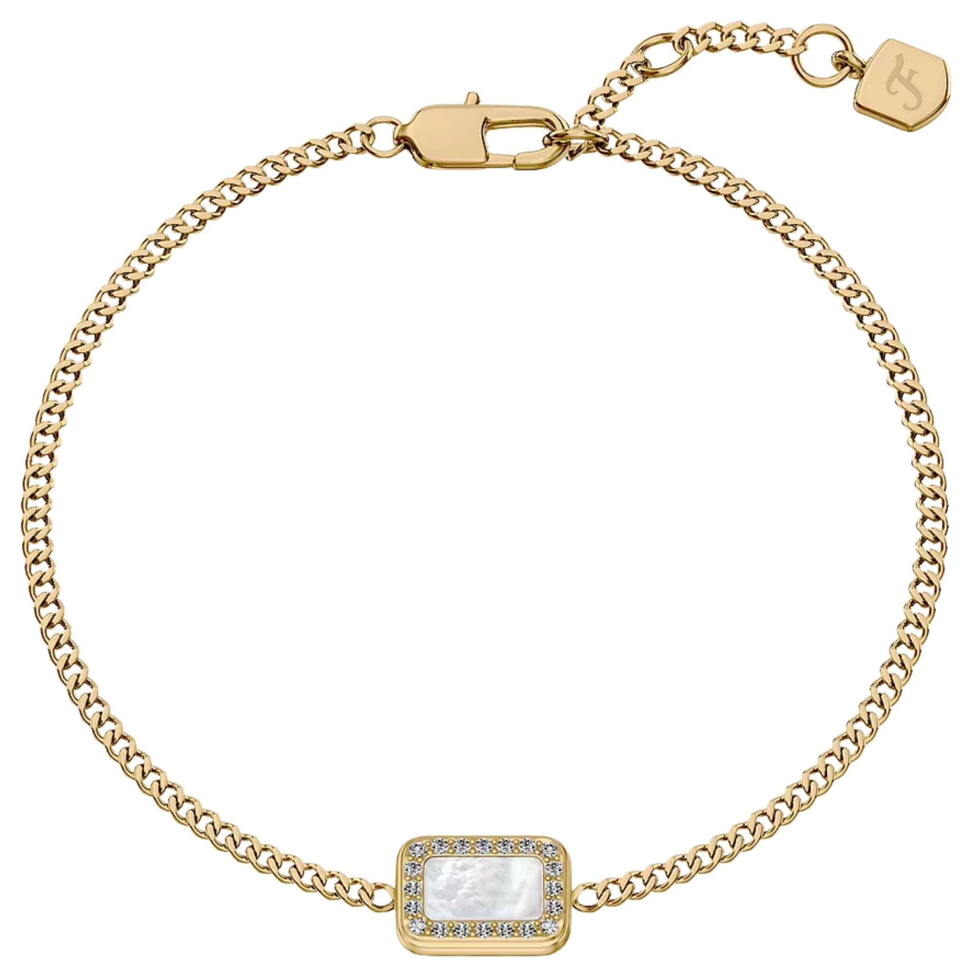 Fossil Raquel Glitz White Mother of Pearl Station Ladies Bracelet JF04998710