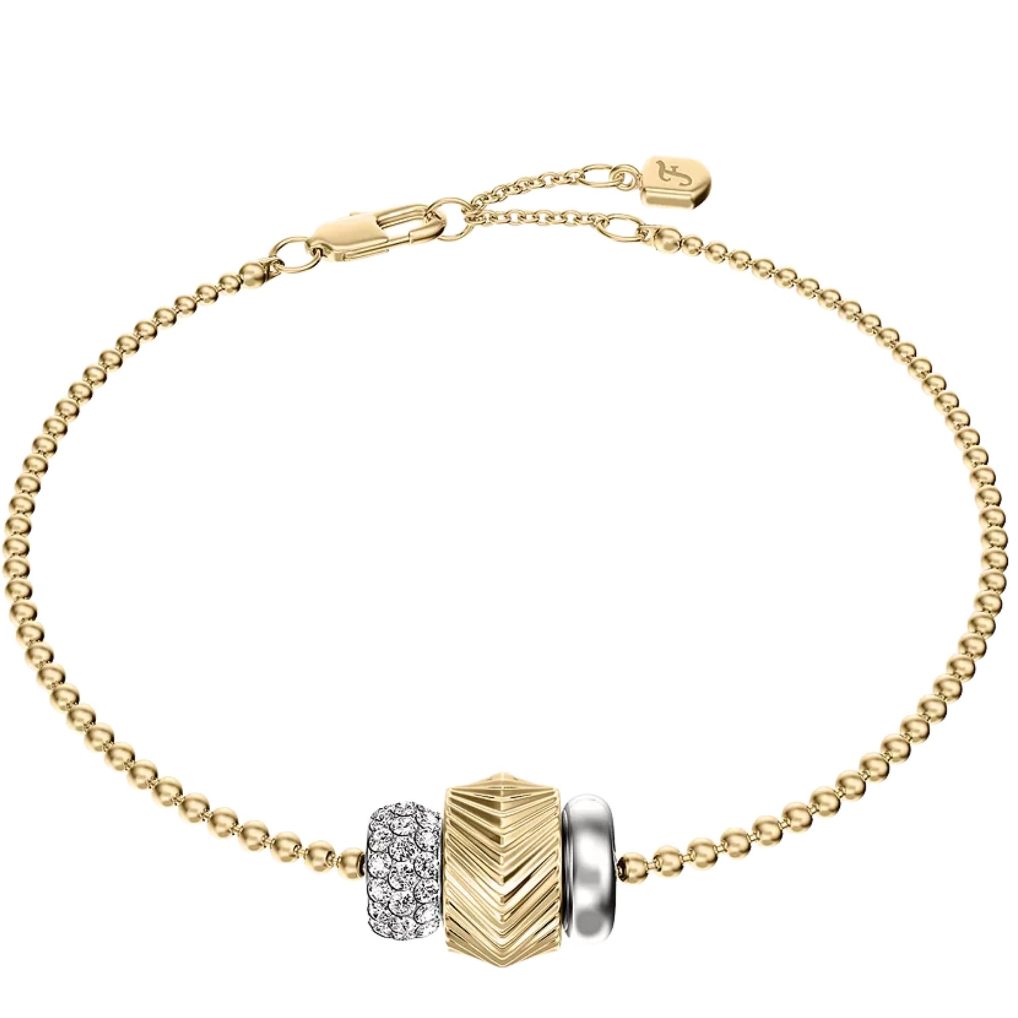 Fossil Harlow Rondelles Two-Tone Steel Station Ladies Bracelet JF04995998