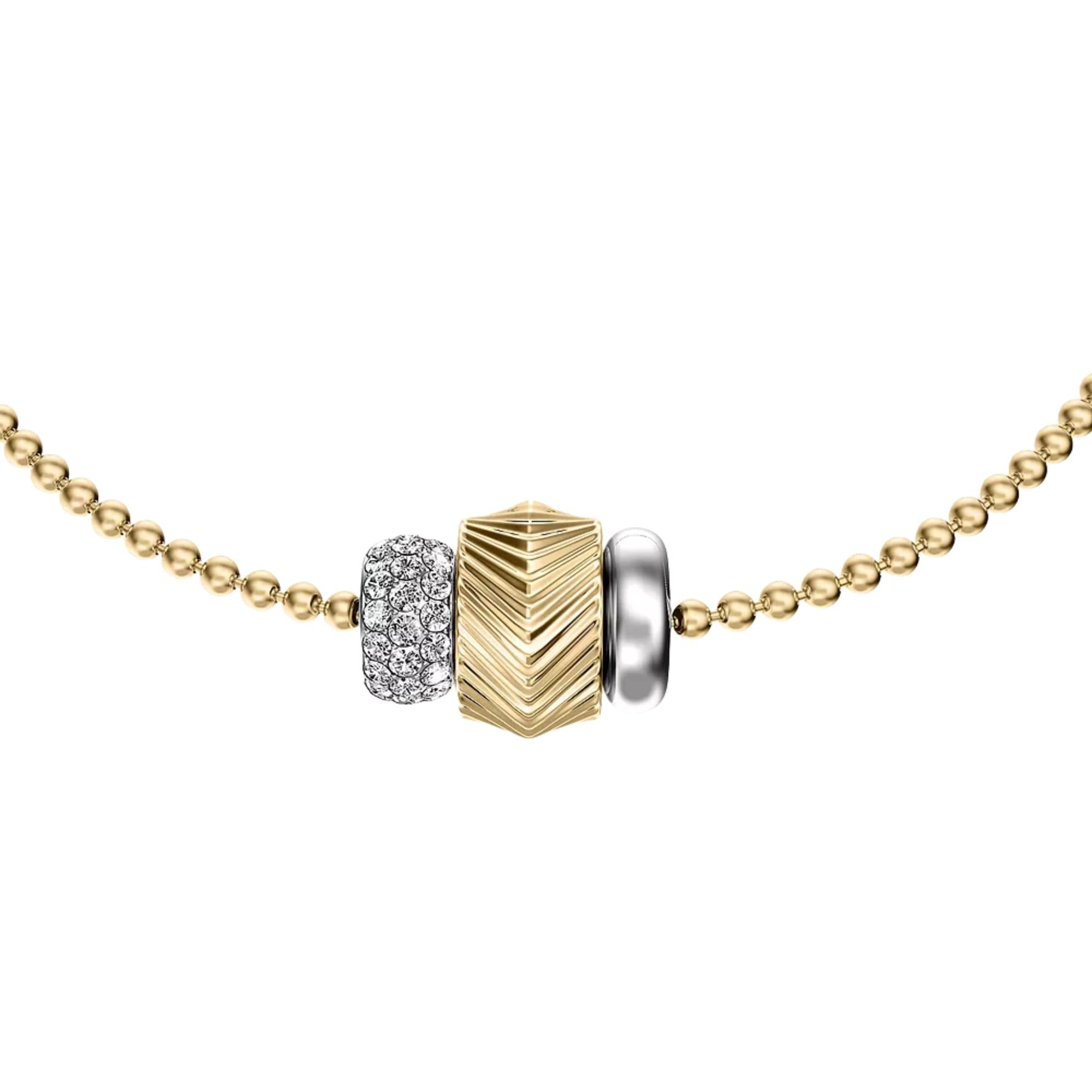 Fossil Harlow Rondelles Two-Tone Steel Station Ladies Bracelet JF04995998