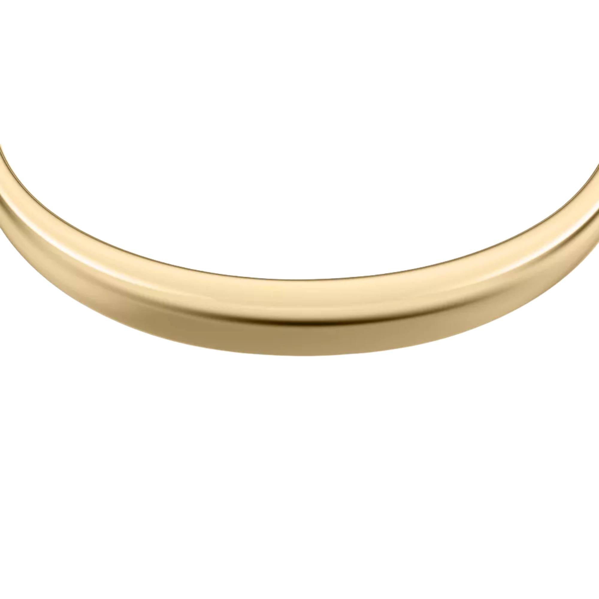 Fossil Ellis Domed Gold Steel Bangle Ladies Bracelet JF05000710