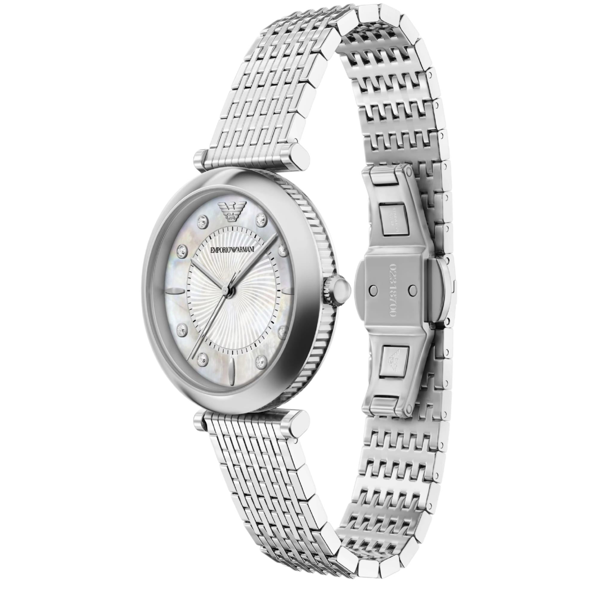 Emporio Armani Archelia 32mm Mother of Pearl Dial Steel Ladies Quartz Watch AR11807