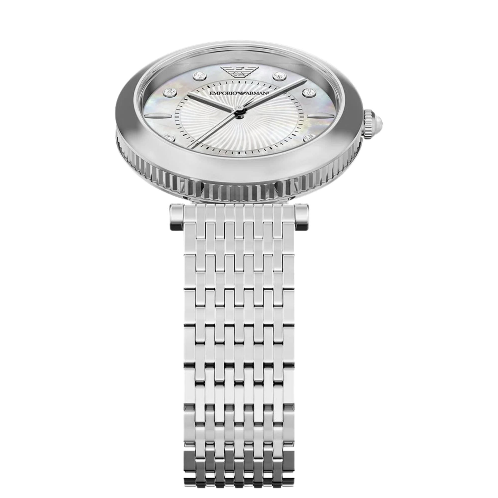Emporio Armani Archelia 32mm Mother of Pearl Dial Steel Ladies Quartz Watch AR11807