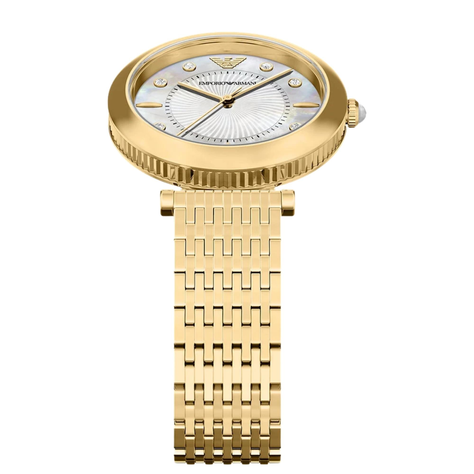 Emporio Armani Archelia 32mm Mother of Pearl Dial Steel Ladies Quartz Watch AR11809