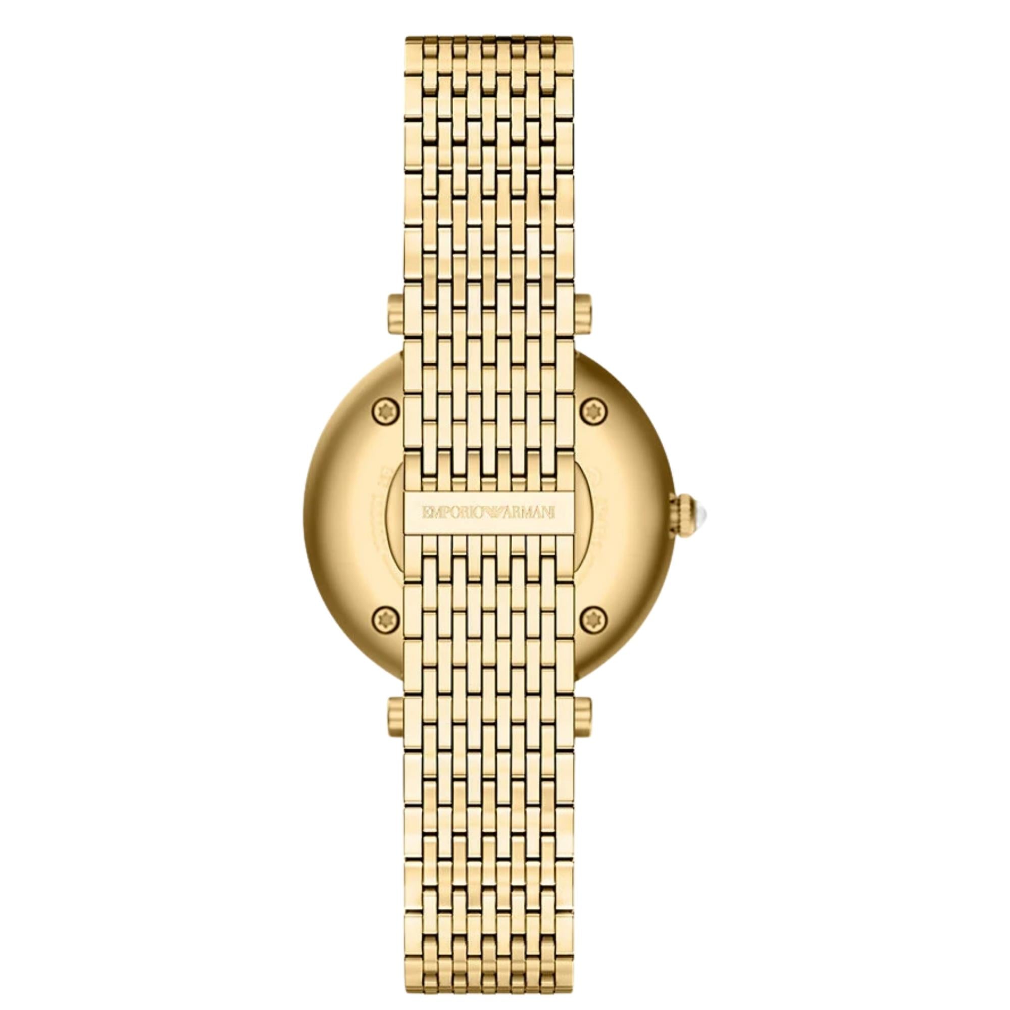 Emporio Armani Archelia 32mm Brown Dial Steel Ladies Quartz Watch AR11810