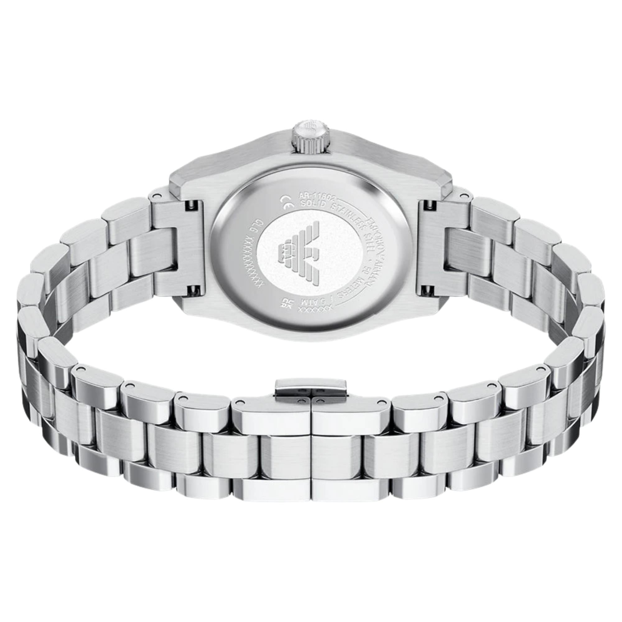 Emporio Armani Federica 32mm Mother of Pearl Dial Steel Ladies Quartz Watch AR11802