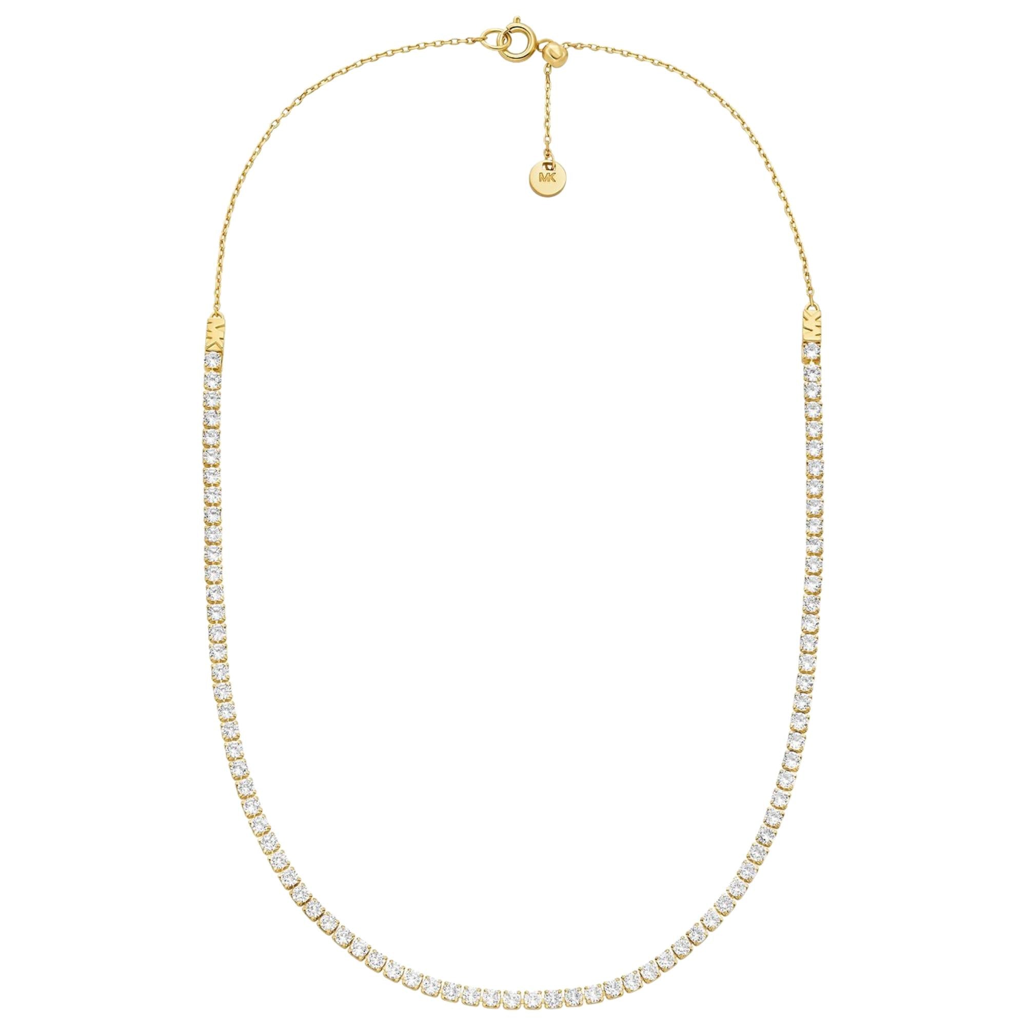 Michael Kors Brilliance Gold Pavé Ladies Tennis Necklace MKJ8649710