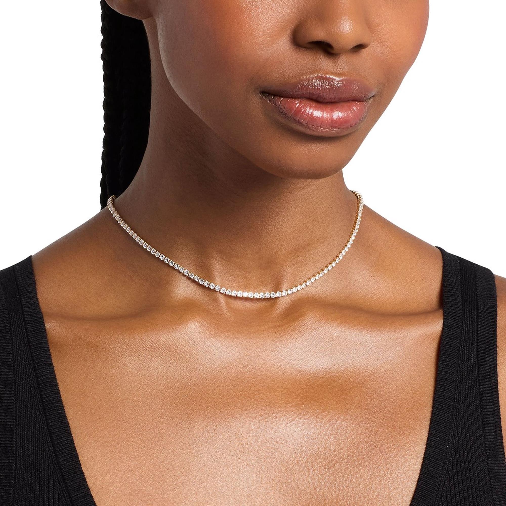 Michael Kors Brilliance Gold Pavé Ladies Tennis Necklace MKJ8649710