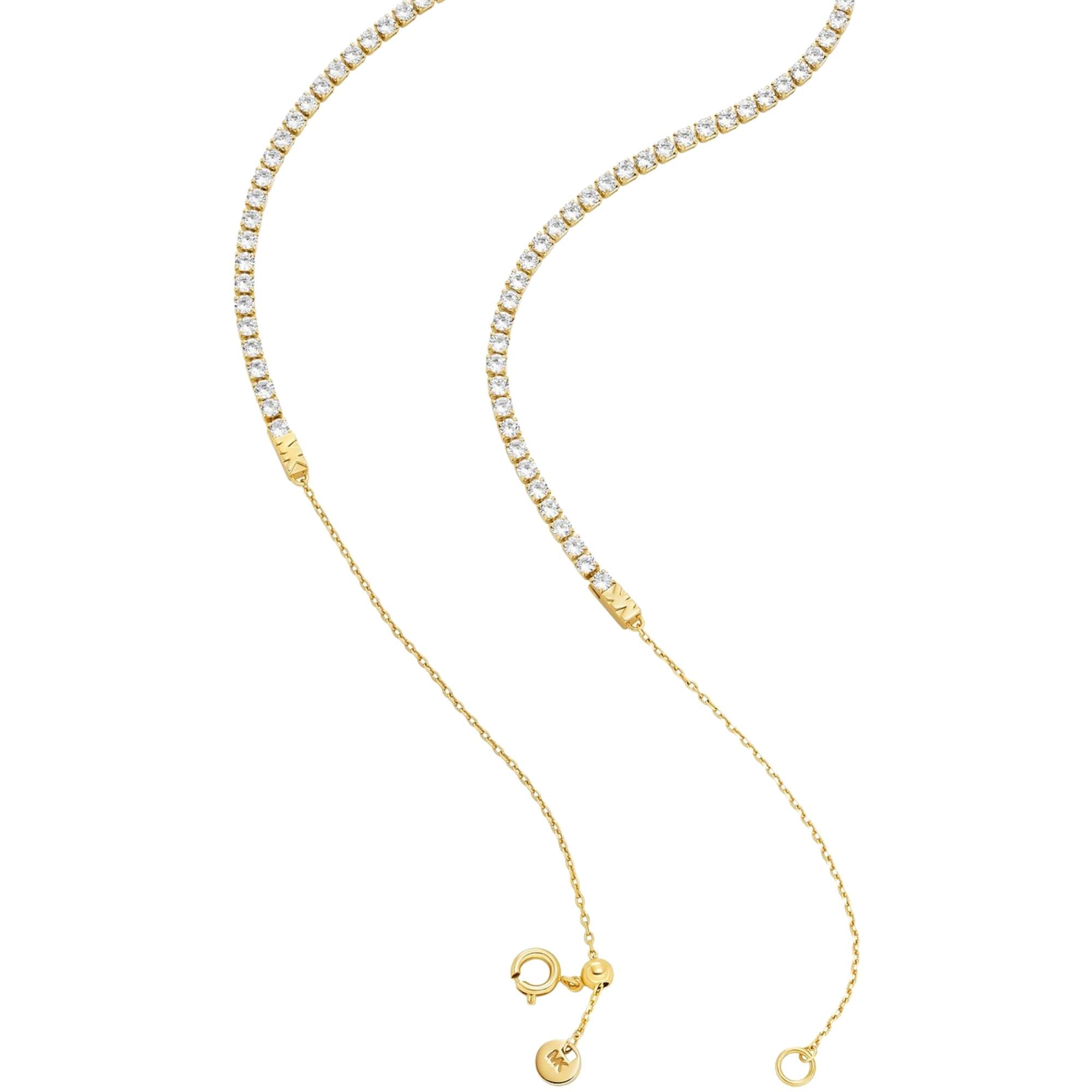 Michael Kors Brilliance Gold Pavé Ladies Tennis Necklace MKJ8649710