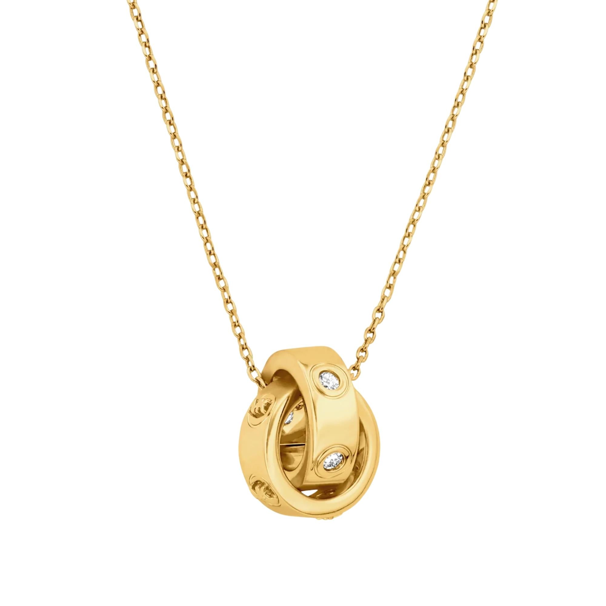 Michael Kors MK Gold Logo Cubic Zirconia Ladies Necklace MKJ8654710