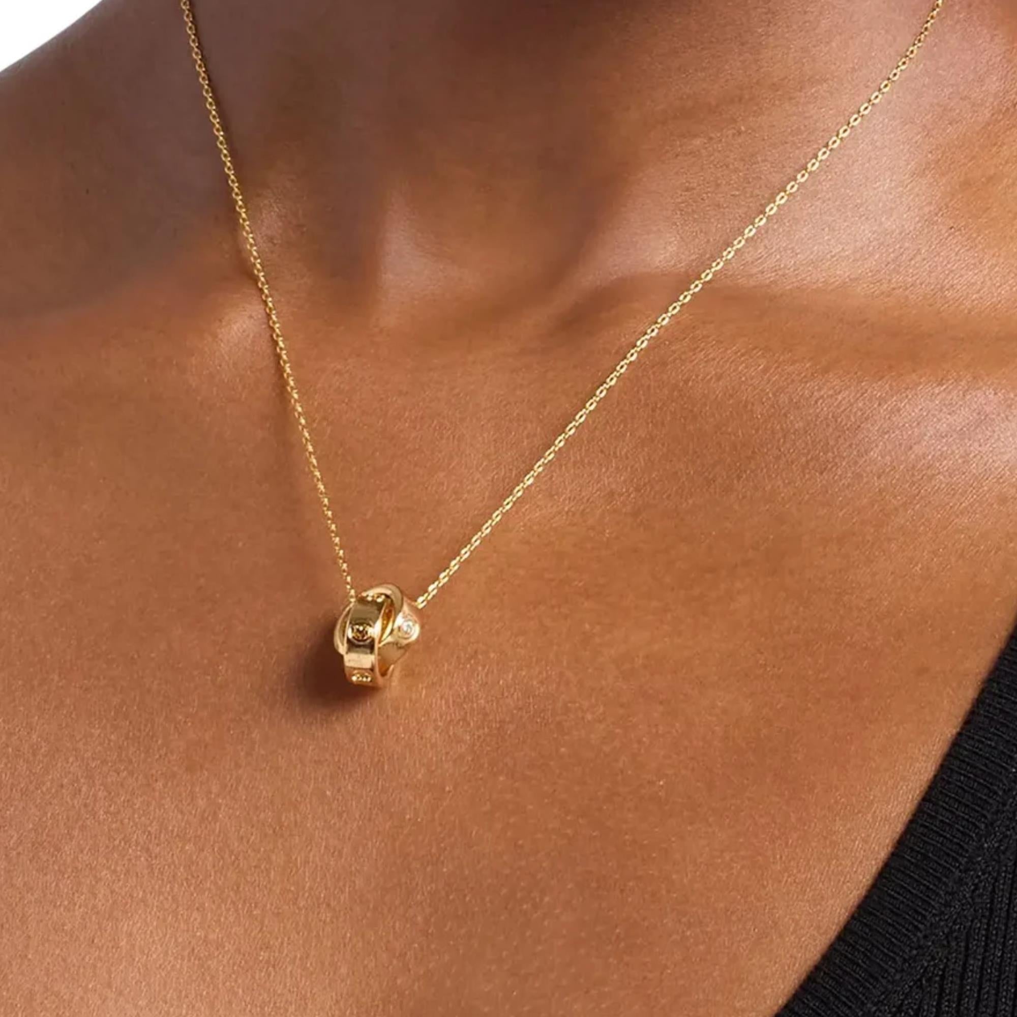 Michael Kors MK Gold Logo Cubic Zirconia Ladies Necklace MKJ8654710