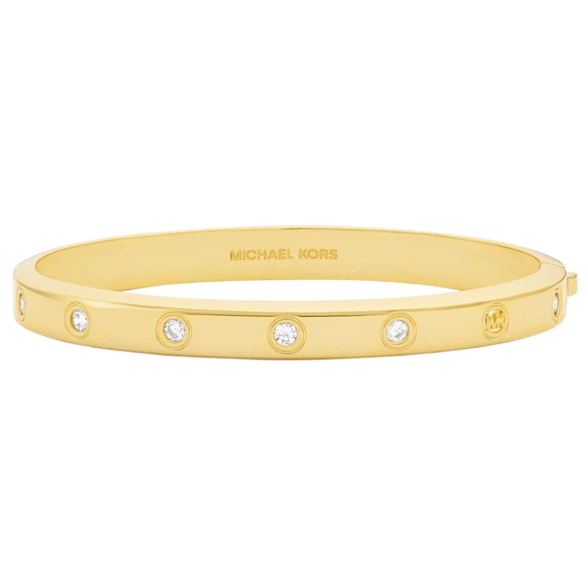 Michael Kors Brilliance Gold Cubic Zirconia Ladies Bangle Bracelet MKJ8650710
