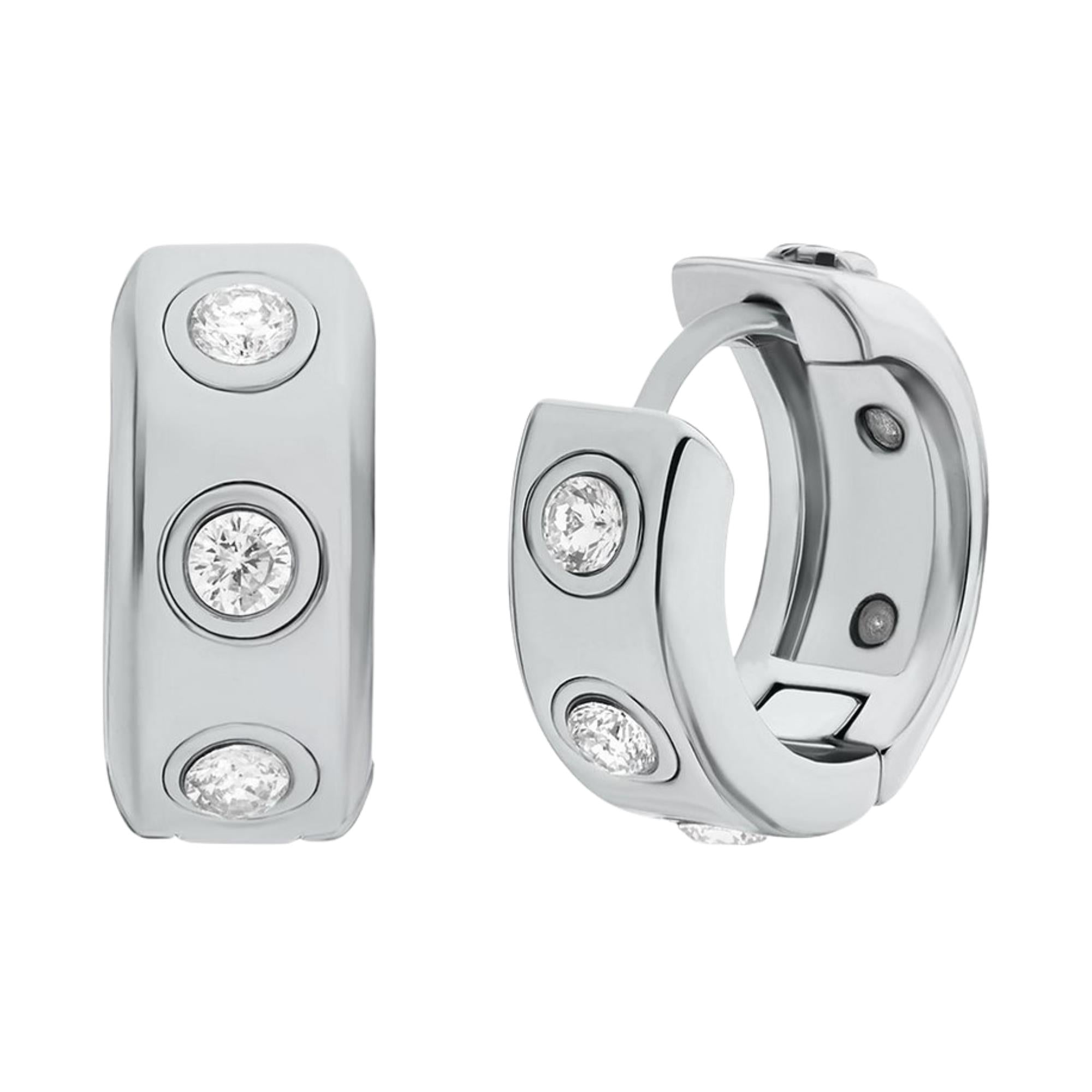 Michael Kors Brilliance Silver Pavé Logo Huggie Ladies Earrings MKJ8652040