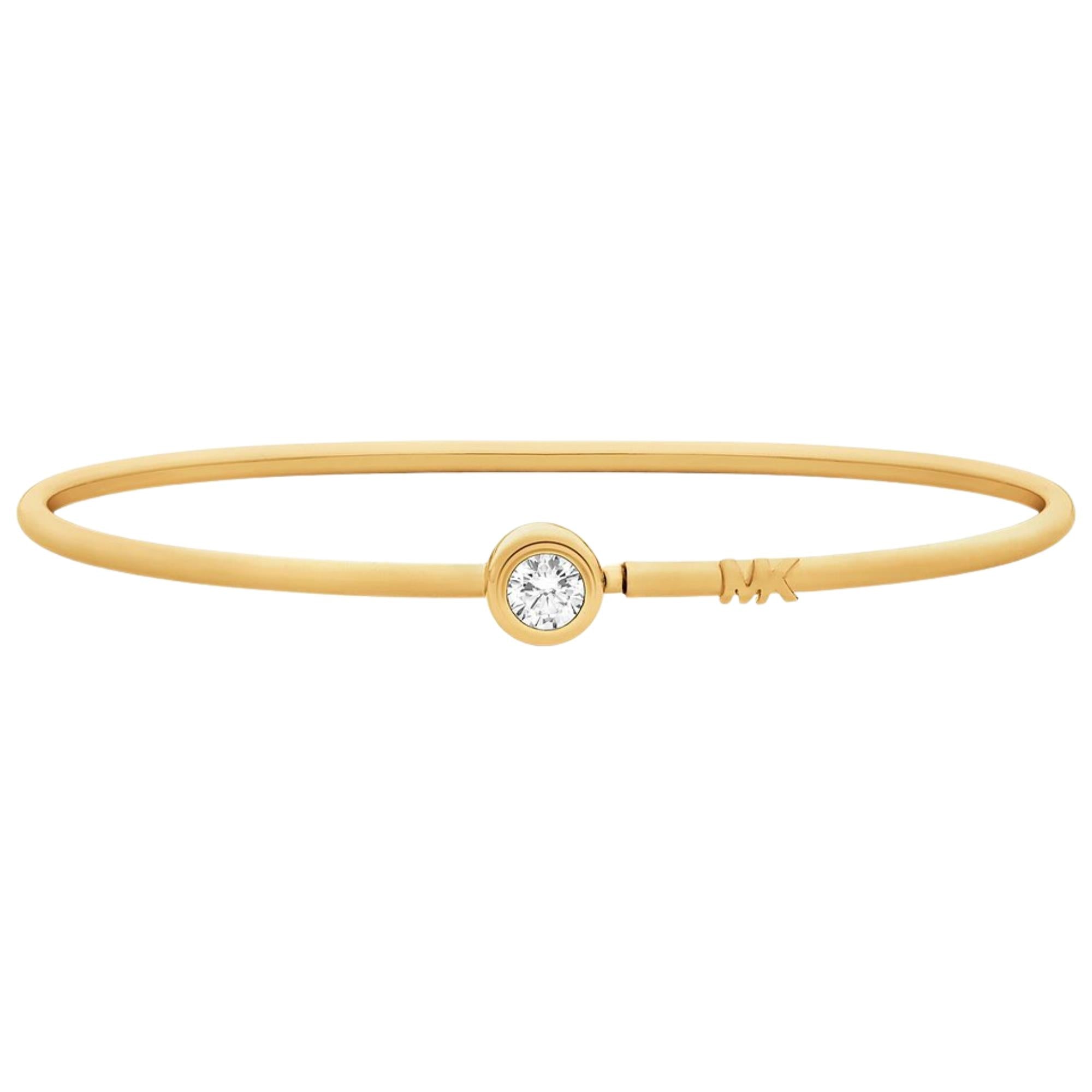Michael Kors Brilliance Gold Round Stone Ladies Bangle Bracelet MKJ8656710