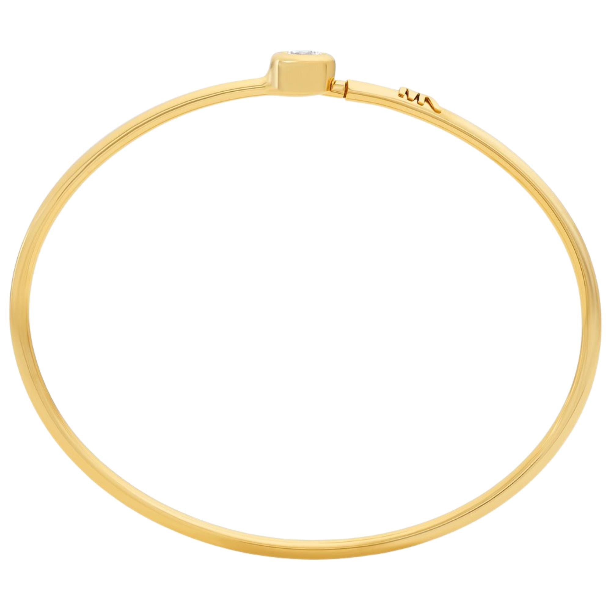 Michael Kors Brilliance Gold Round Stone Ladies Bangle Bracelet MKJ8656710
