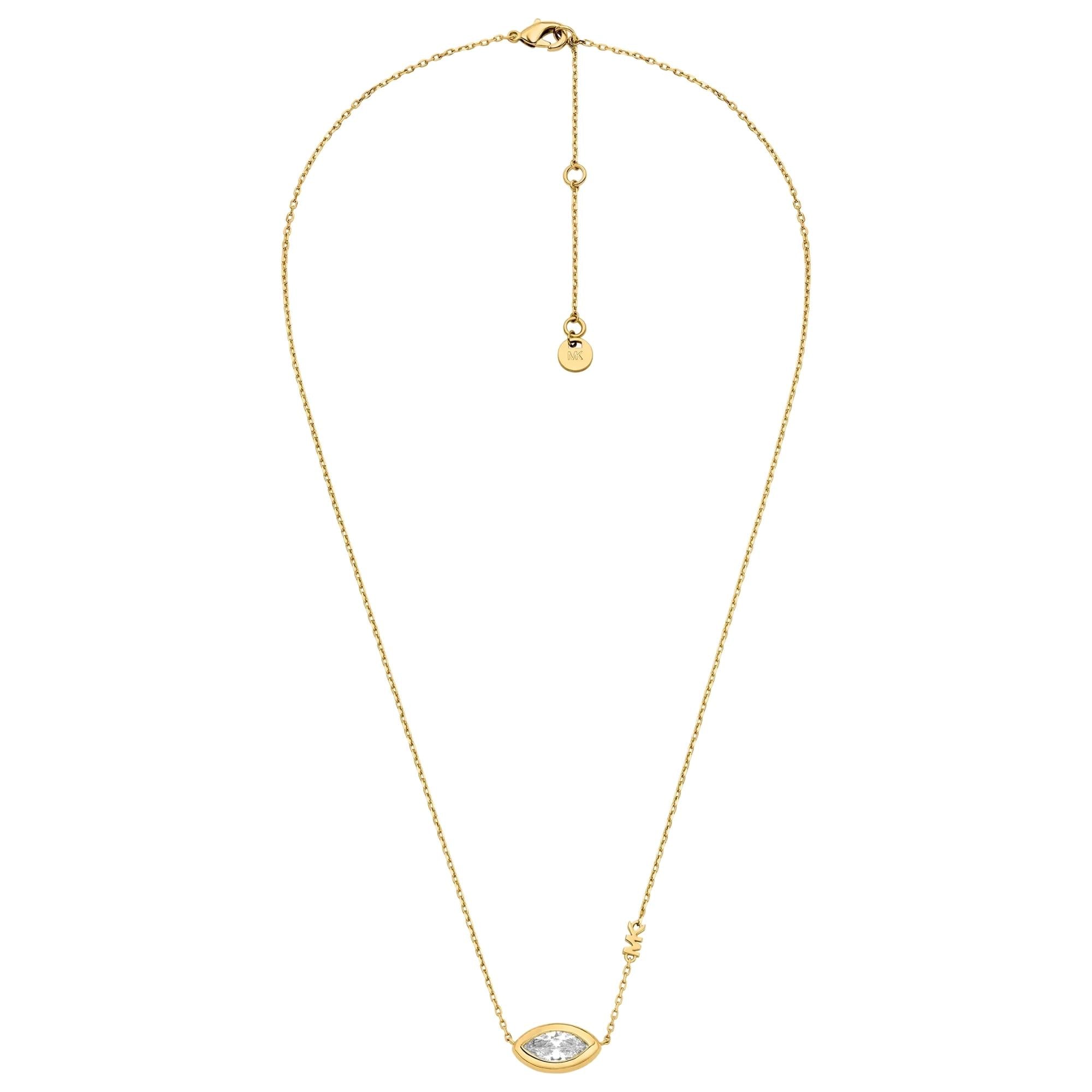 Michael Kors Brilliance Gold Marquise Cubic Zirconia Ladies Pendant Necklace MKJ8676710