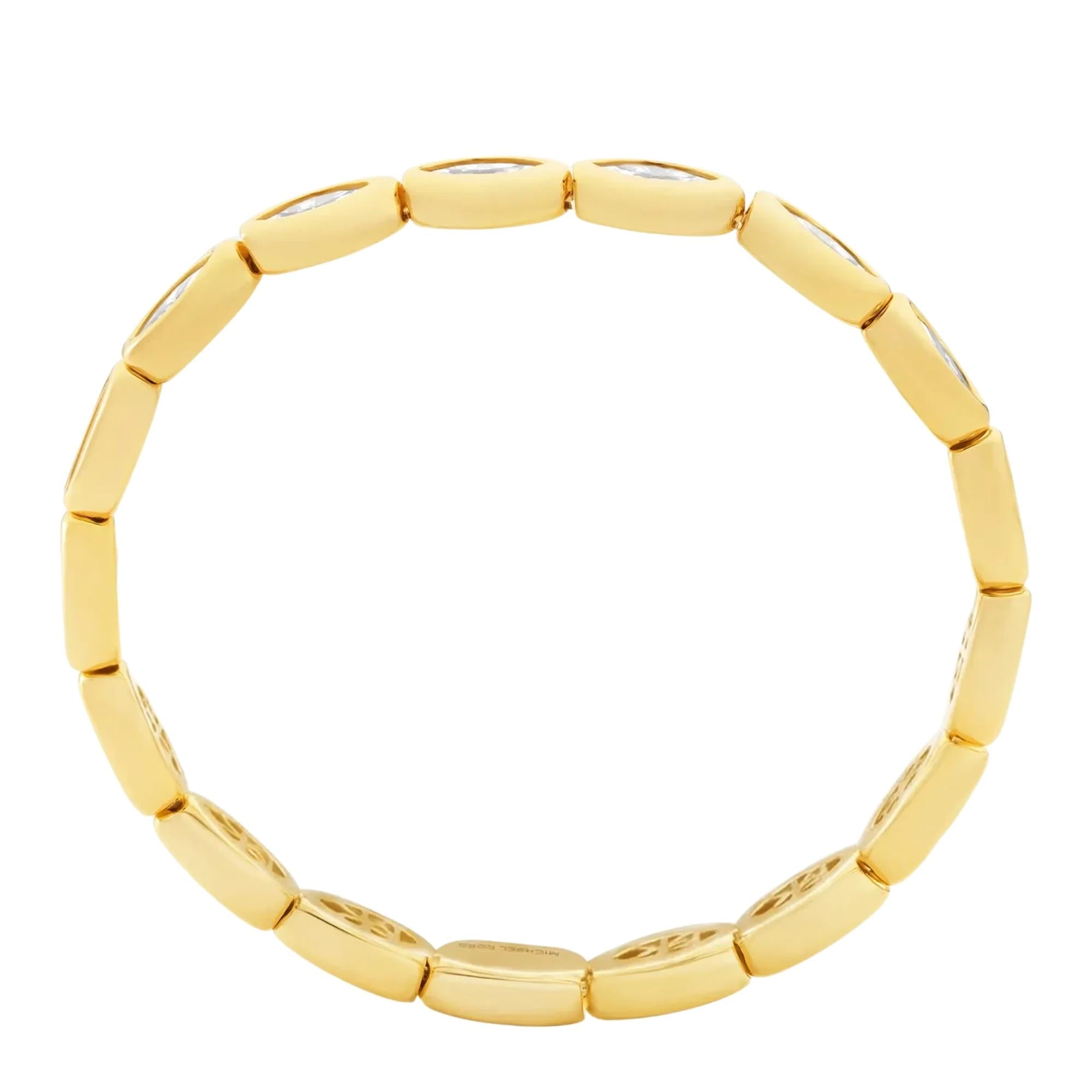 Michael Kors Brilliance Gold Marquise Cubic Zirconia Ladies Tennis Bracelet MKJ8673710