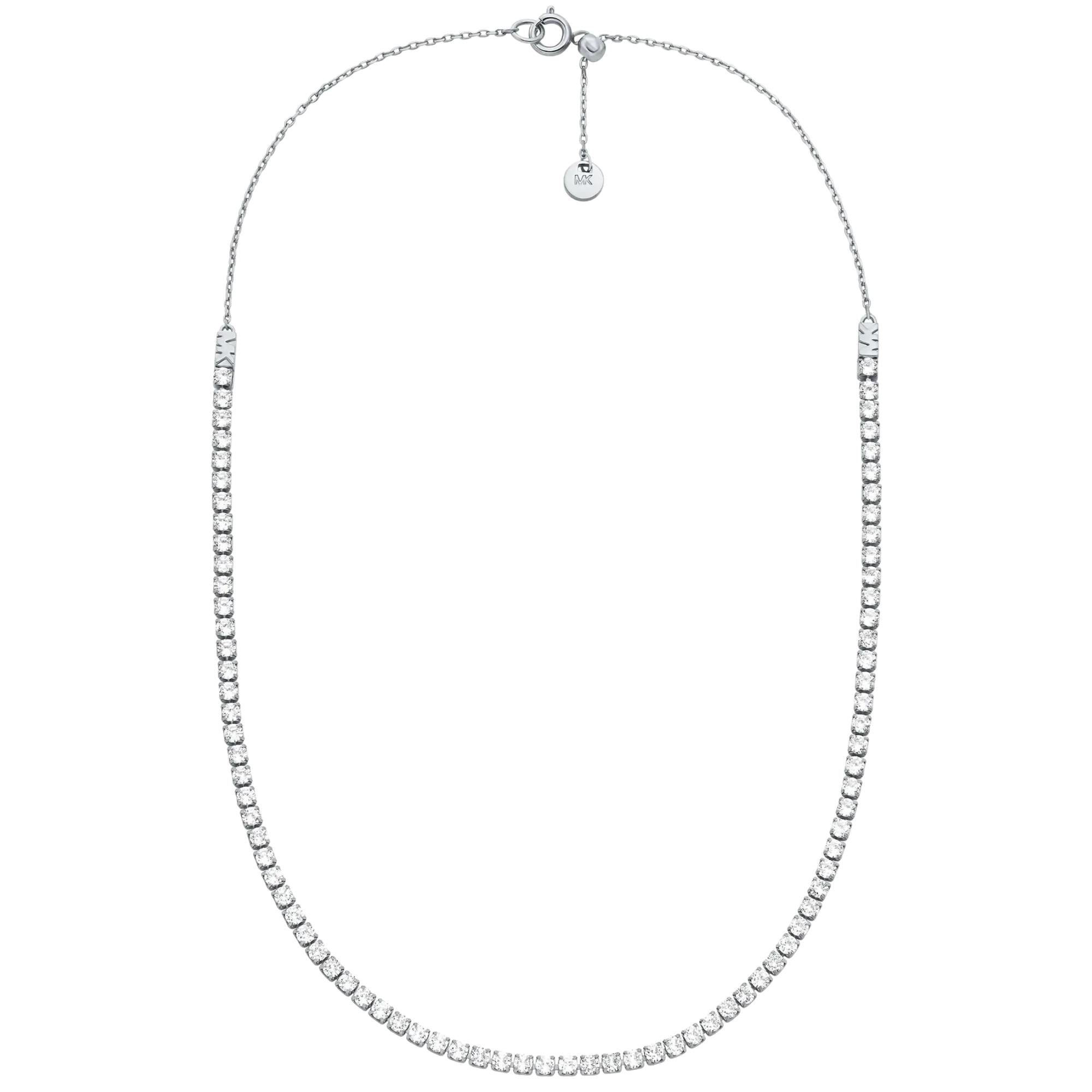 Michael Kors Brilliance Silver Pavé Ladies Tennis Necklace MKJ8649040
