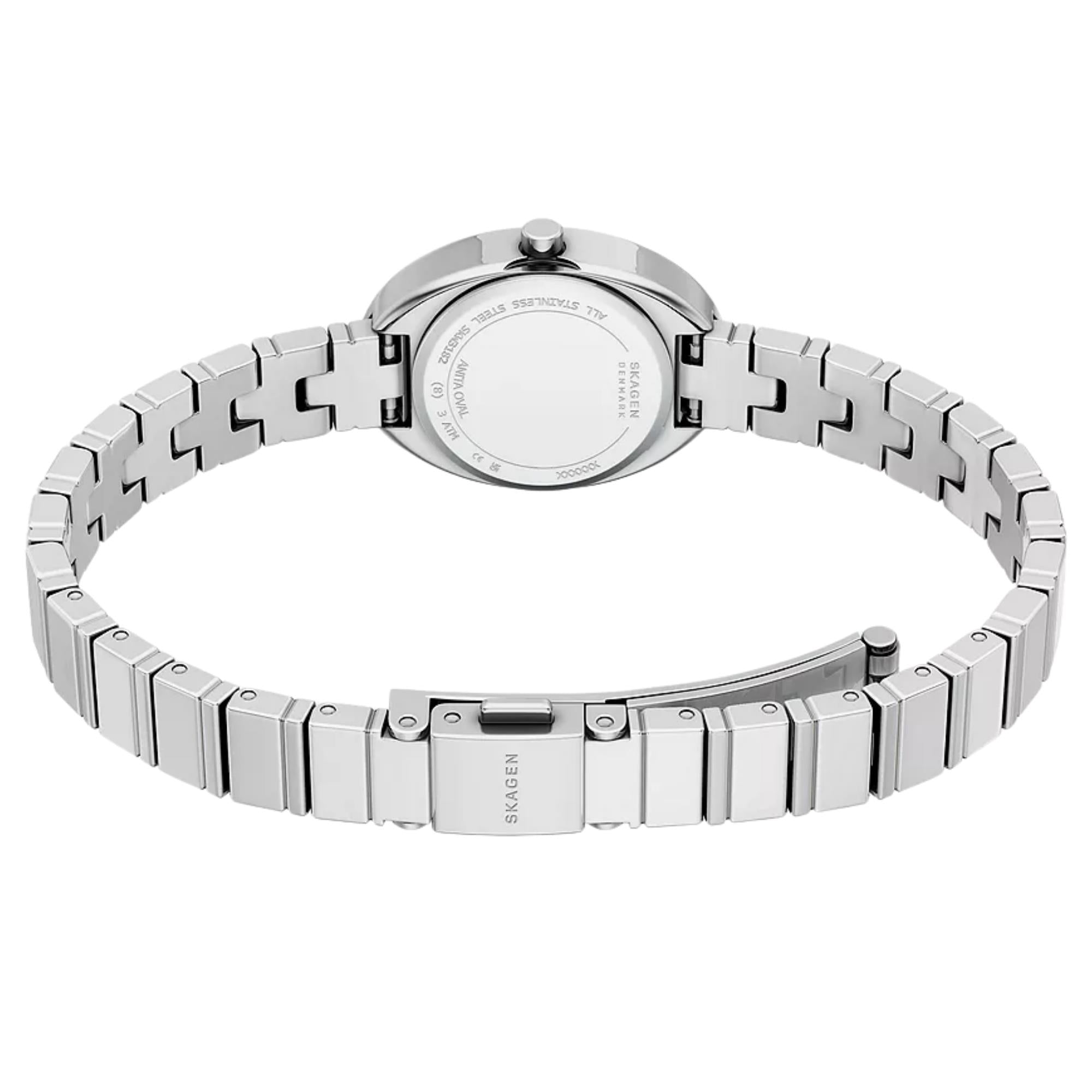 Skagen Anita Oval 20mm Mother of Pearl Steel Ladies Quartz Watch SKW3182