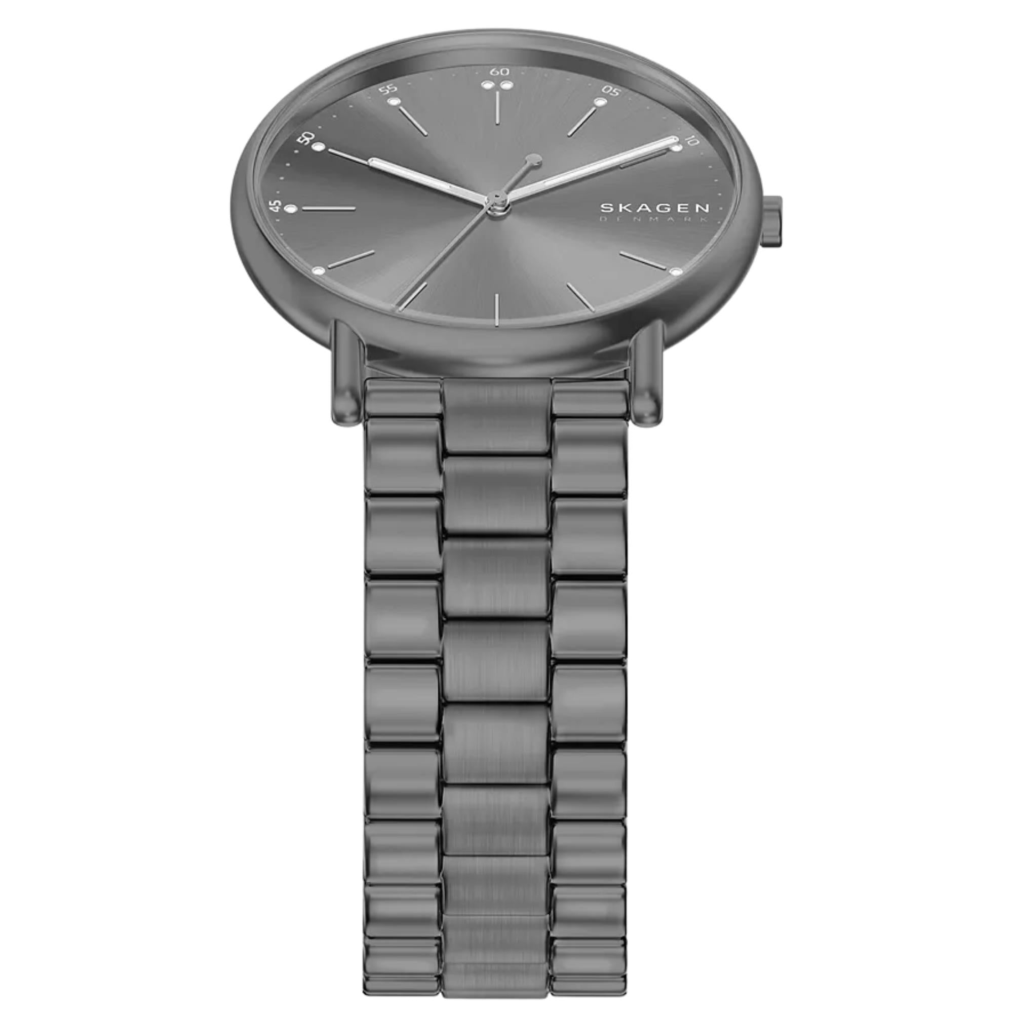 Skagen Signatur 40mm Grey Dial Steel Mens Quartz Watch SKW6951