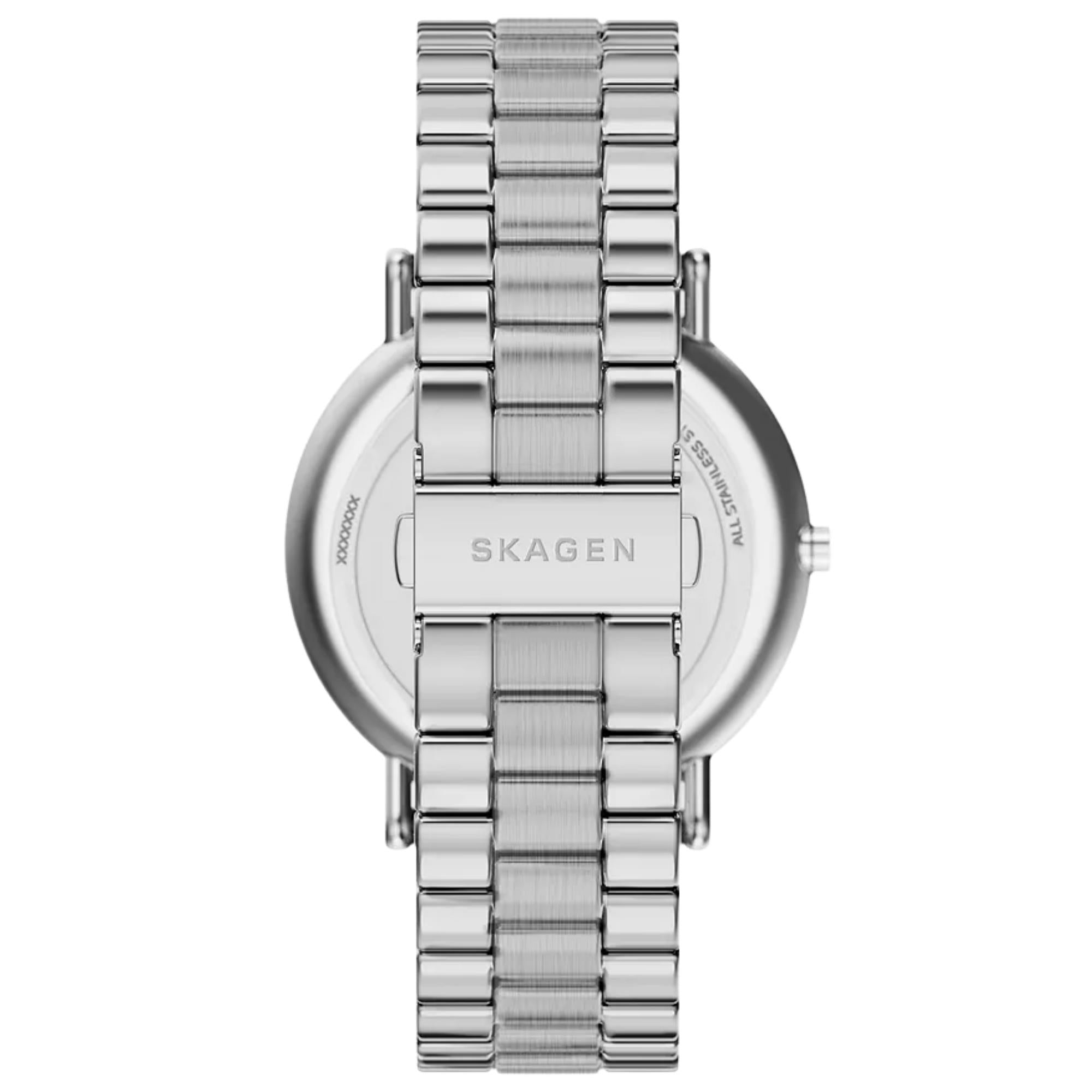 Skagen Signatur 40mm Silver Dial Steel Mens Quartz Watch SKW6950