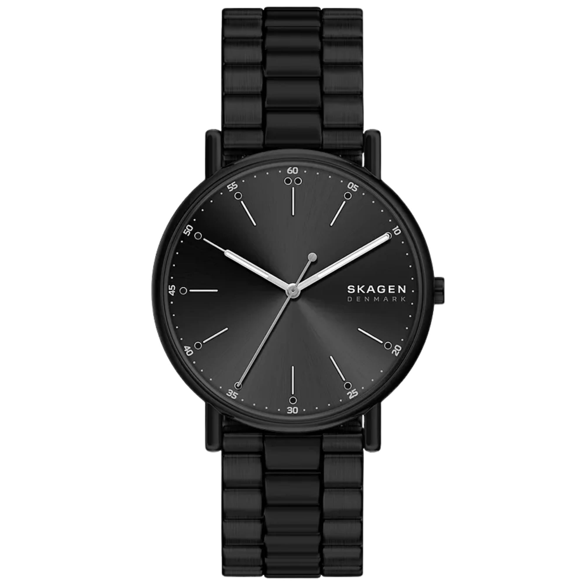 Skagen Signatur 40mm Black Dial Steel Mens Quartz Watch SKW6952