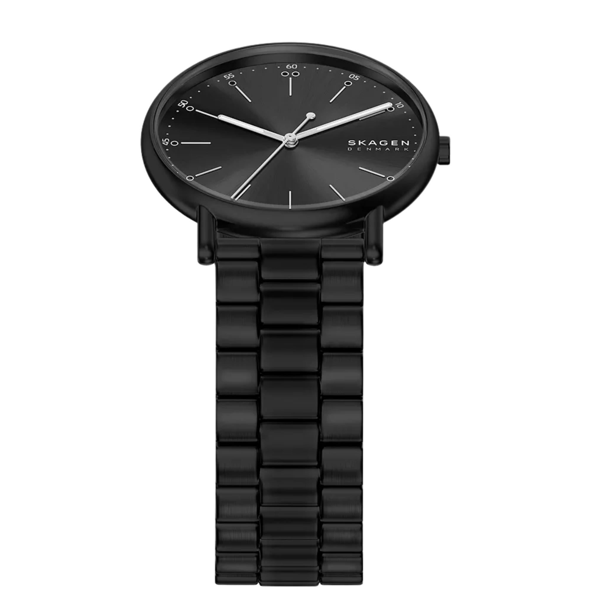 Skagen Signatur 40mm Black Dial Steel Mens Quartz Watch SKW6952