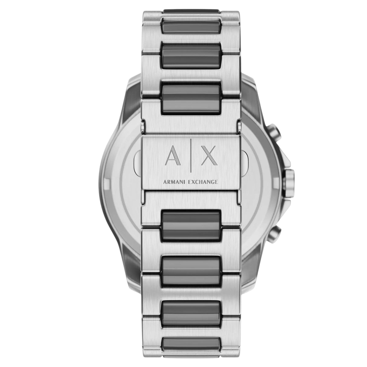 Armani Exchange Banks 44mm Chronograph Black Dial Steel and Steel Mens Quartz Watch AX7181SET