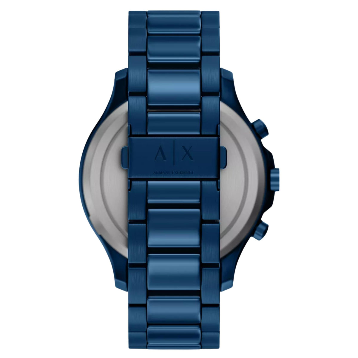 Armani Exchange Hampton 46mm Chronograph Blue Dial Steel Mens Quartz Watch AX2468