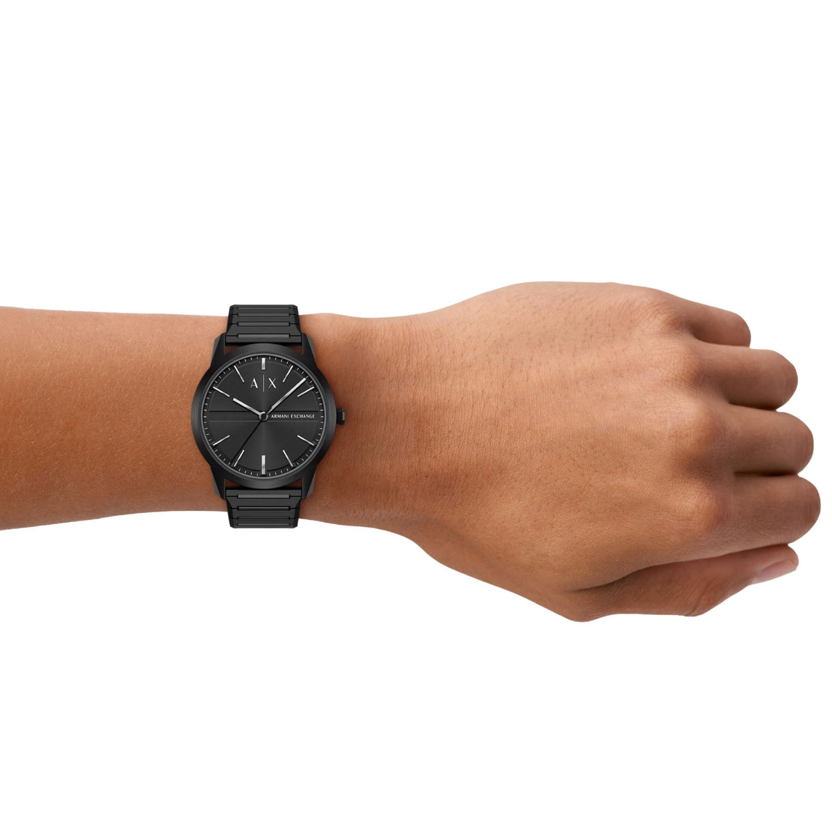 Armani Exchange Lexon 42mm Black Dial Steel Mens Quartz Watch AX2651