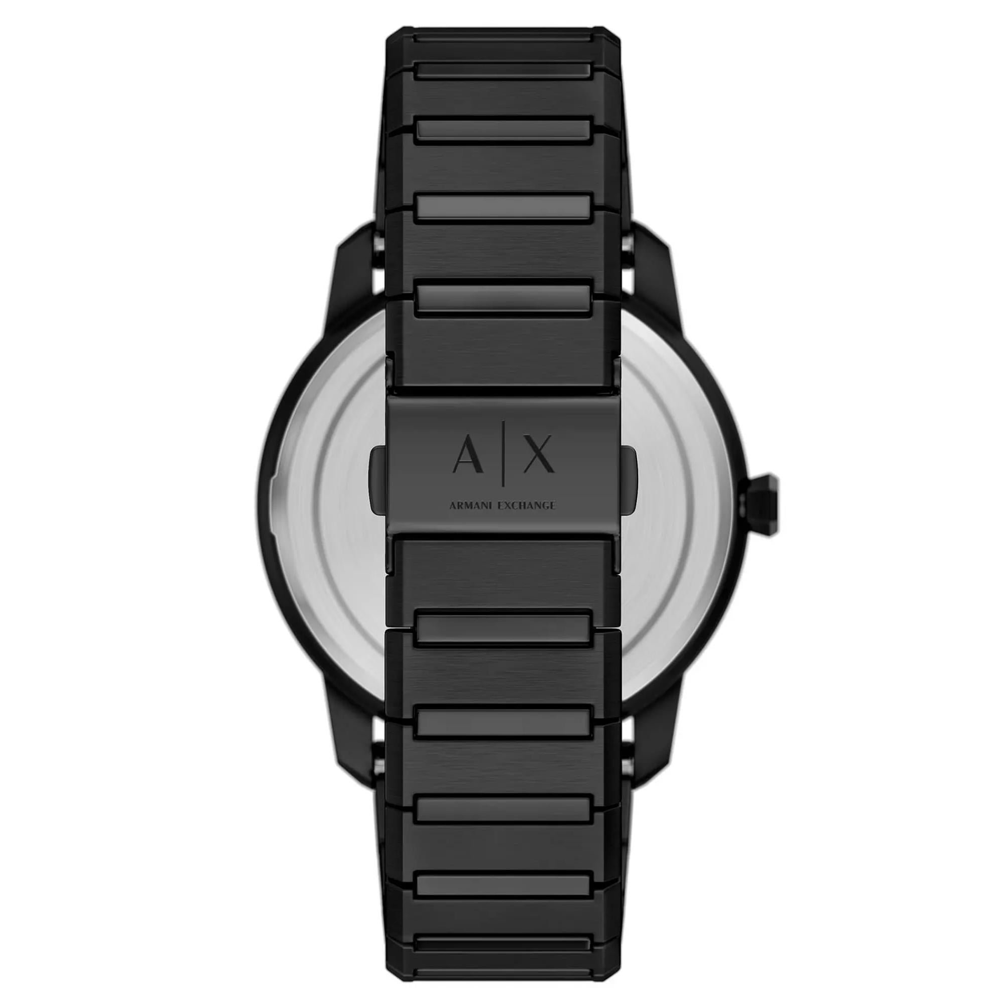 Armani Exchange Lexon 42mm Black Dial Steel Mens Quartz Watch AX2651